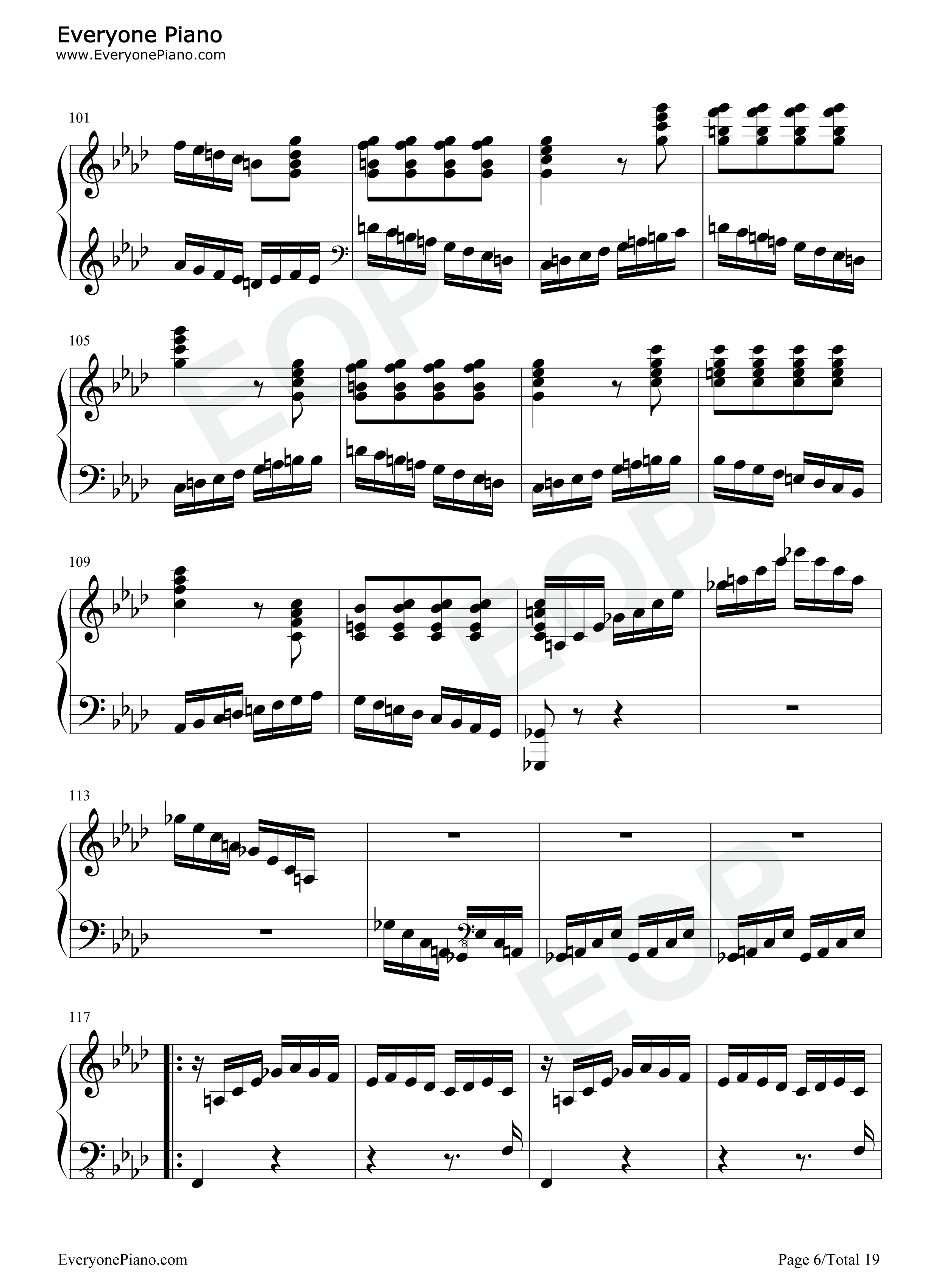 热情奏鸣曲第3乐章-第23钢琴奏鸣曲-贝多芬五线谱预览6