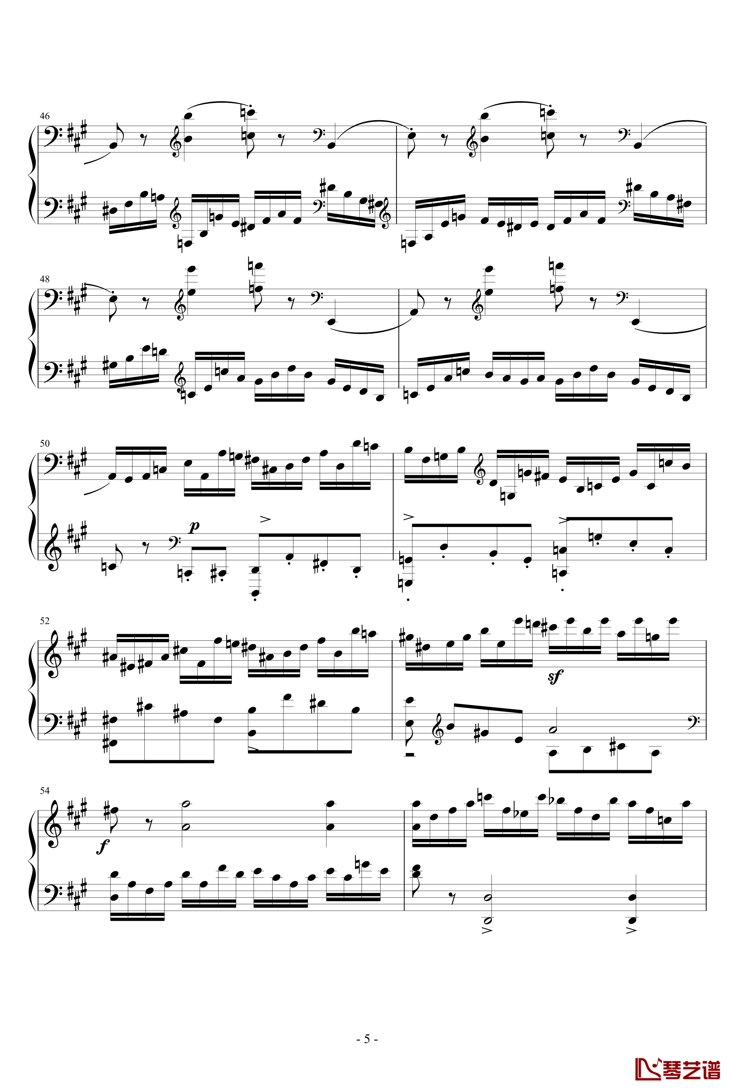 Sonata in the Style of Domenico Scarlatti钢琴谱-车尔尼-Czerny5