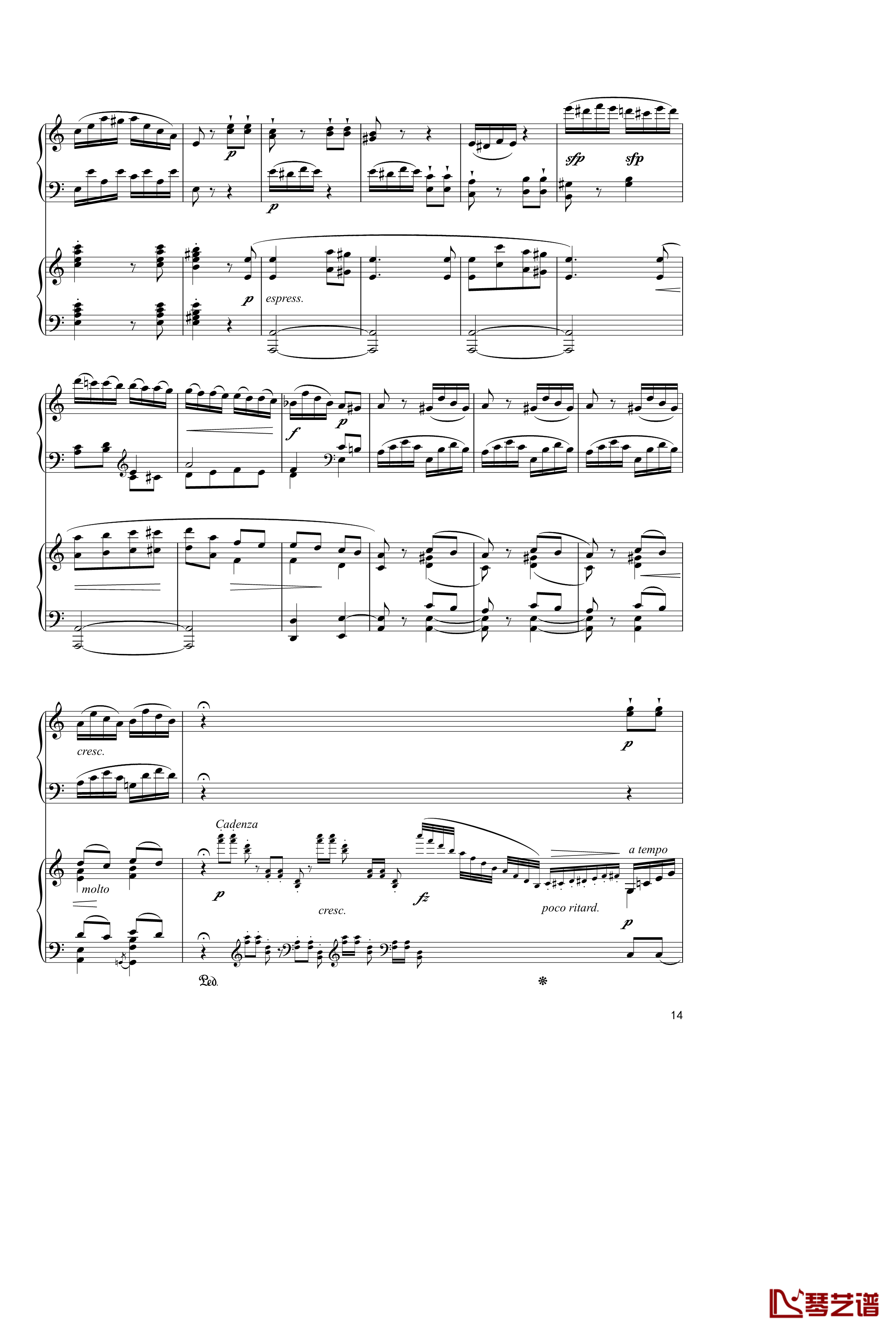 Sonata In C Major, K 545钢琴谱-双钢琴-莫扎特14