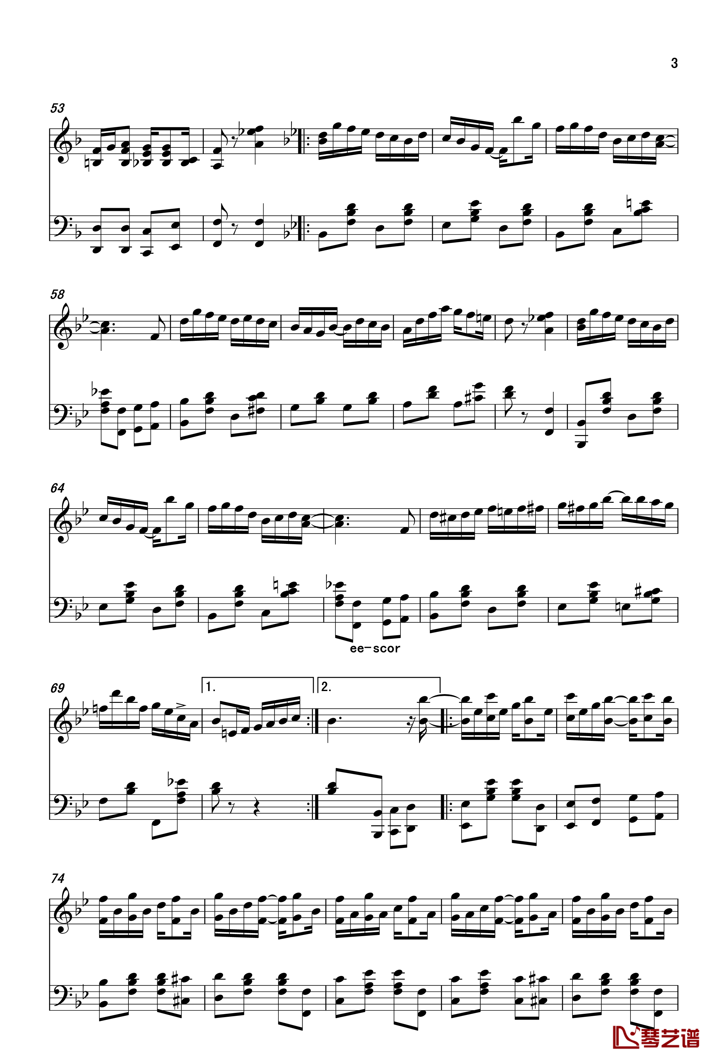 Elite Syncopations钢琴谱-拉格泰姆-Scott Joplin3