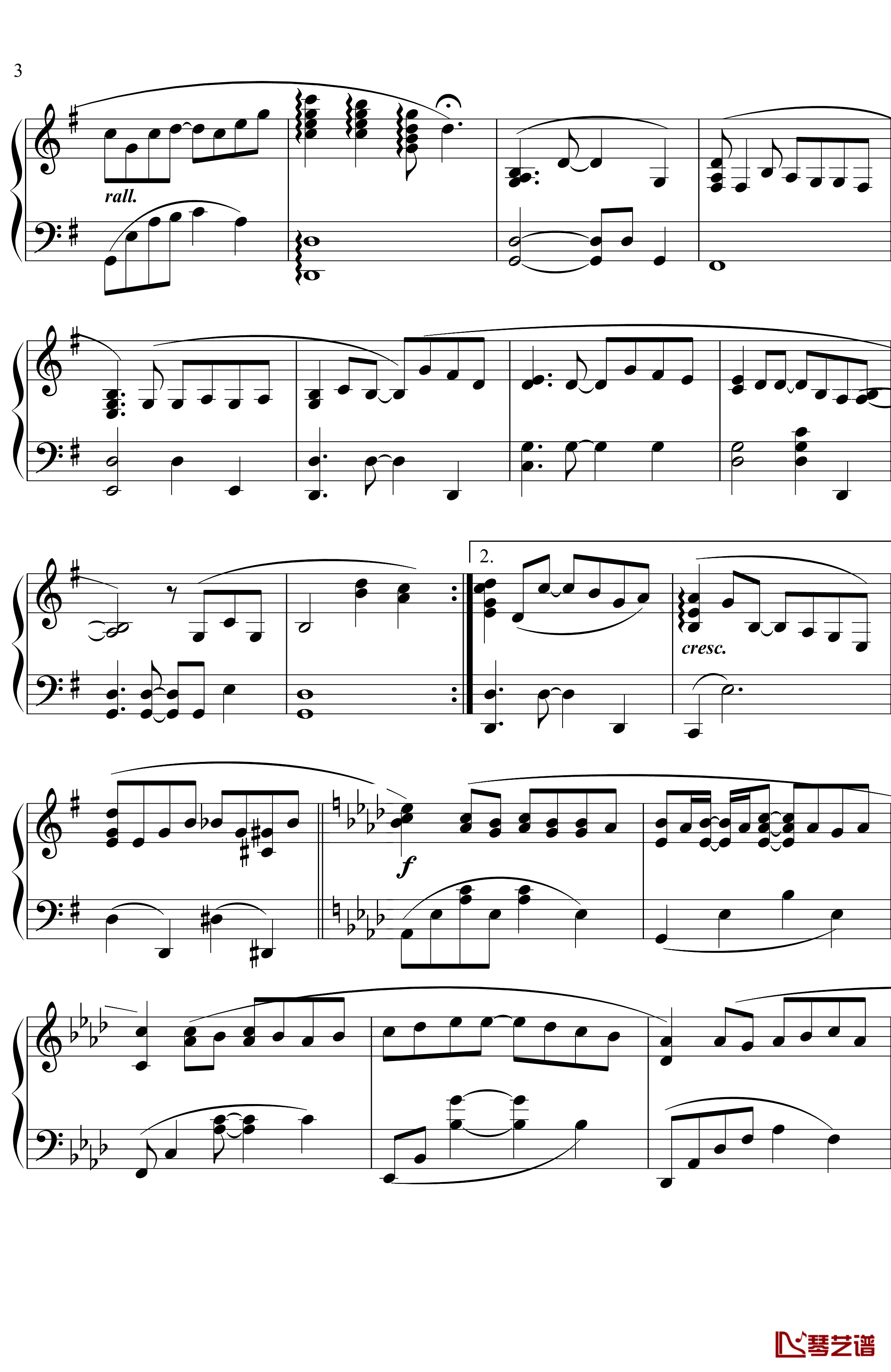 First Love钢琴谱-魔女的条件主题曲-宇多田光3