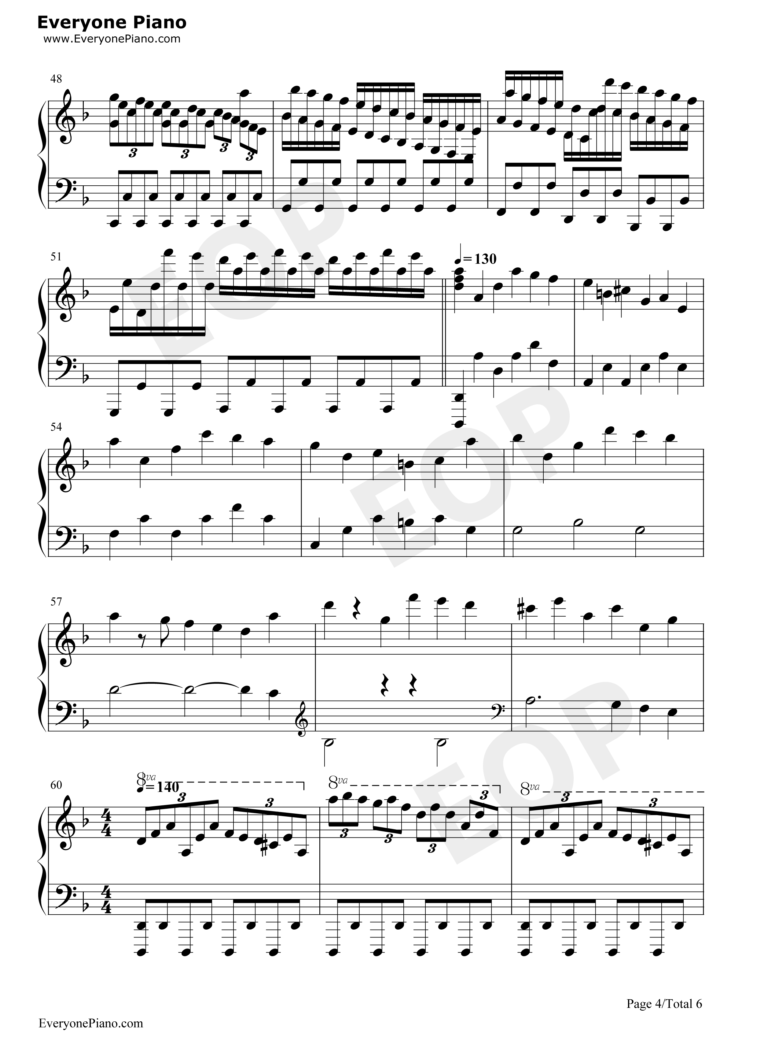 亨德尔的萨拉班德（Handel's Sarabande）-马克西姆五线谱预览4
