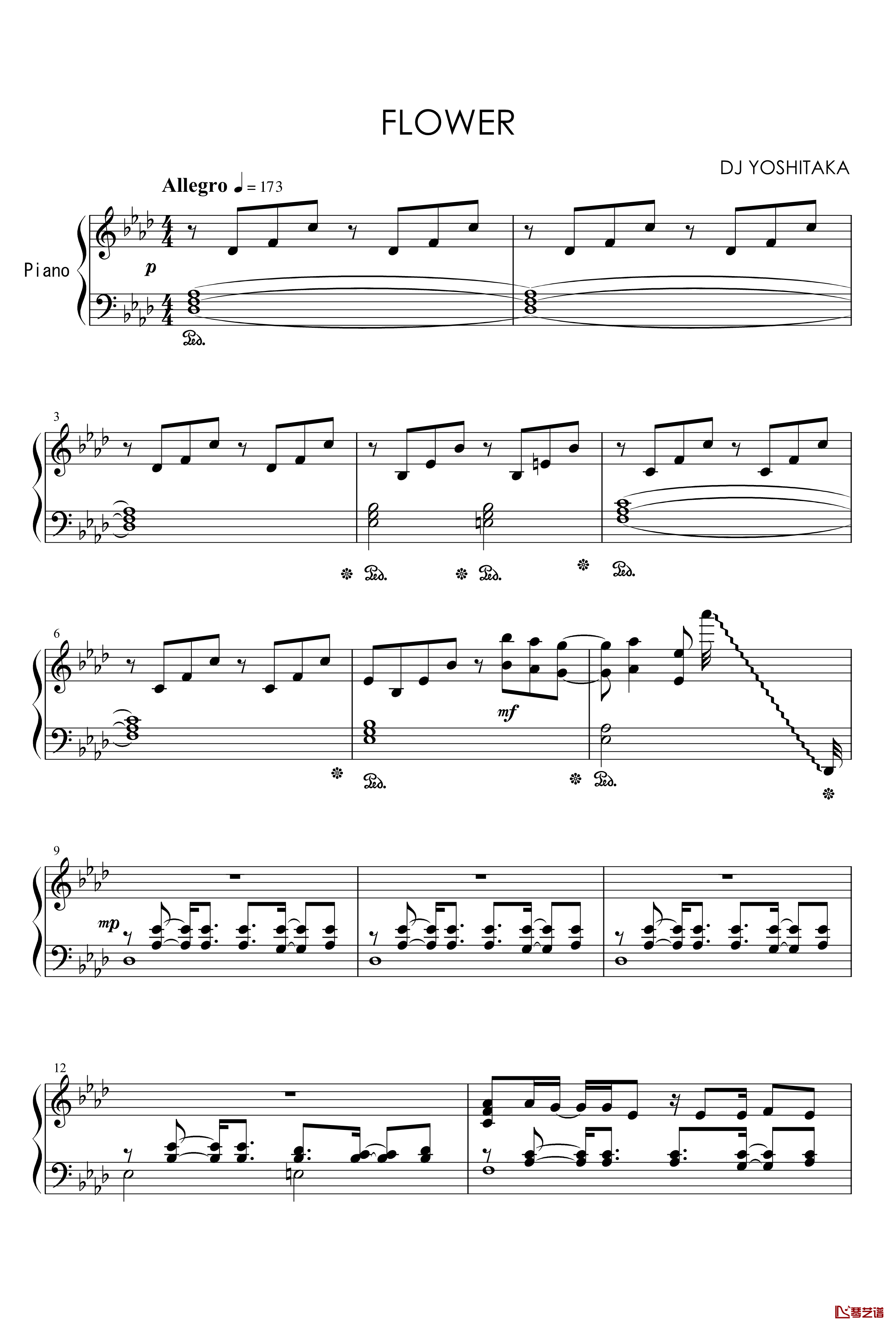 flower钢琴谱-jubeats1