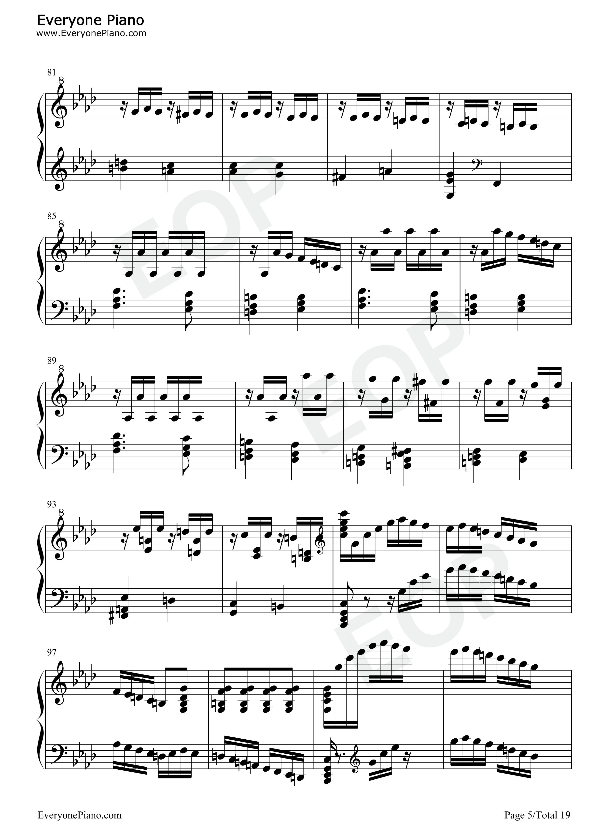热情奏鸣曲第3乐章-第23钢琴奏鸣曲-贝多芬五线谱预览5