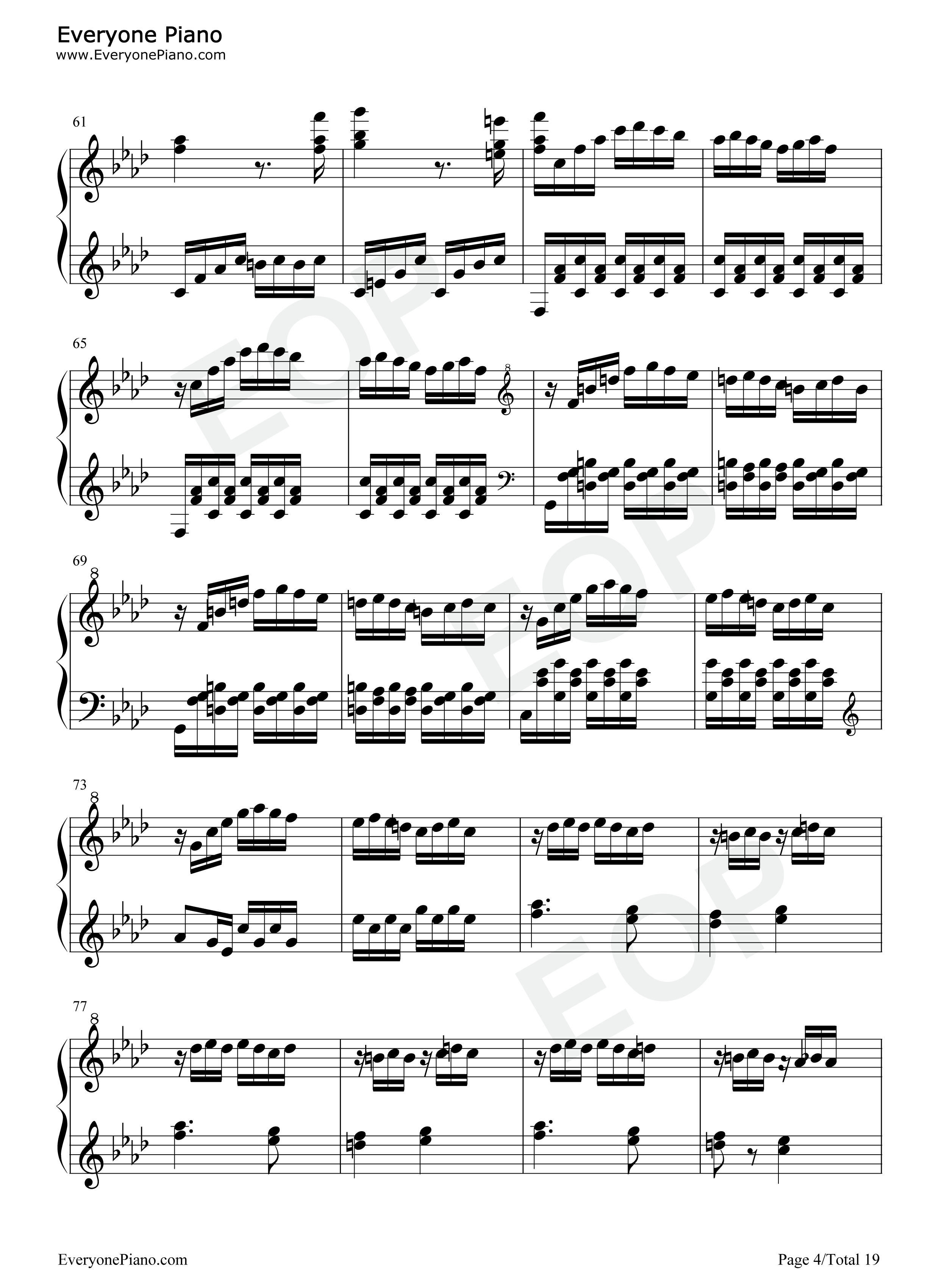热情奏鸣曲第3乐章-第23钢琴奏鸣曲-贝多芬五线谱预览4