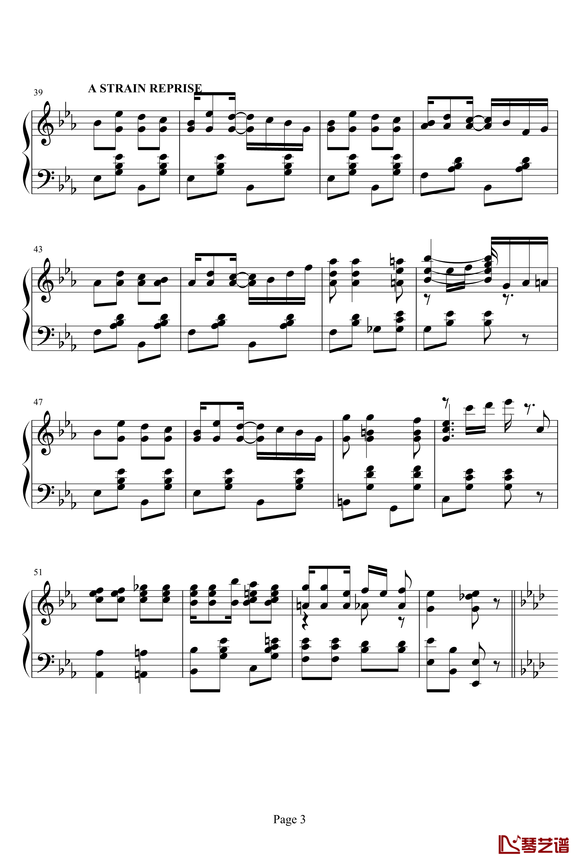 Peacherine Rag钢琴谱-斯科特·乔普林-Scott Joplin-海上钢琴师3