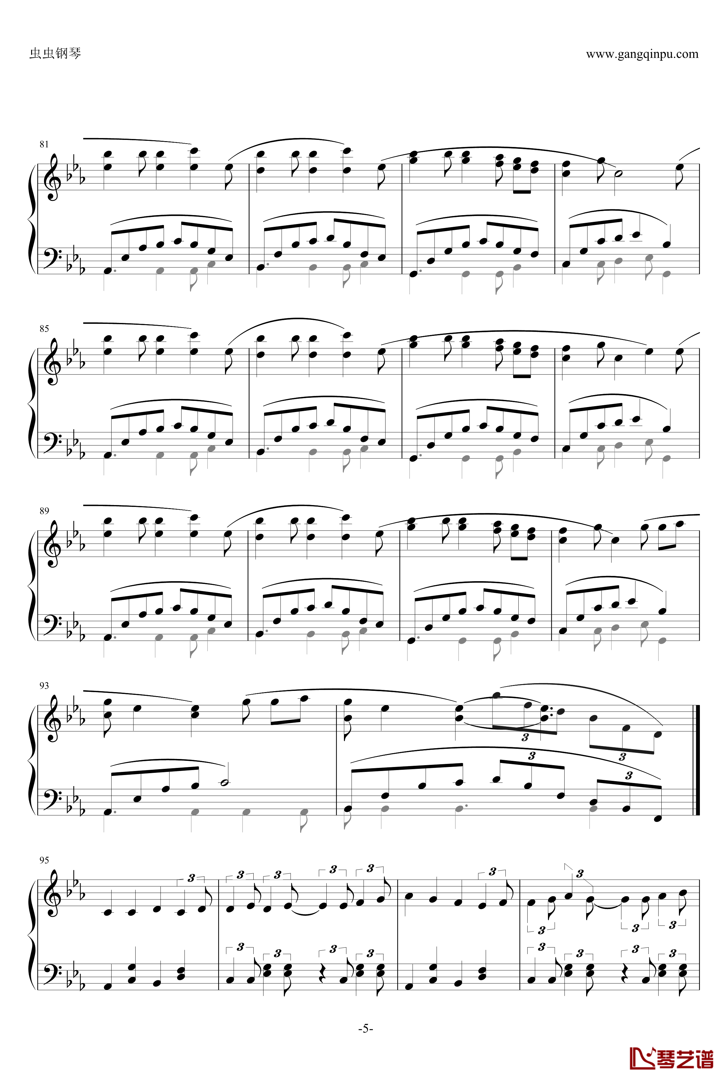 カムパネルラ钢琴谱-八音盒-初音未来-【GUMI】5