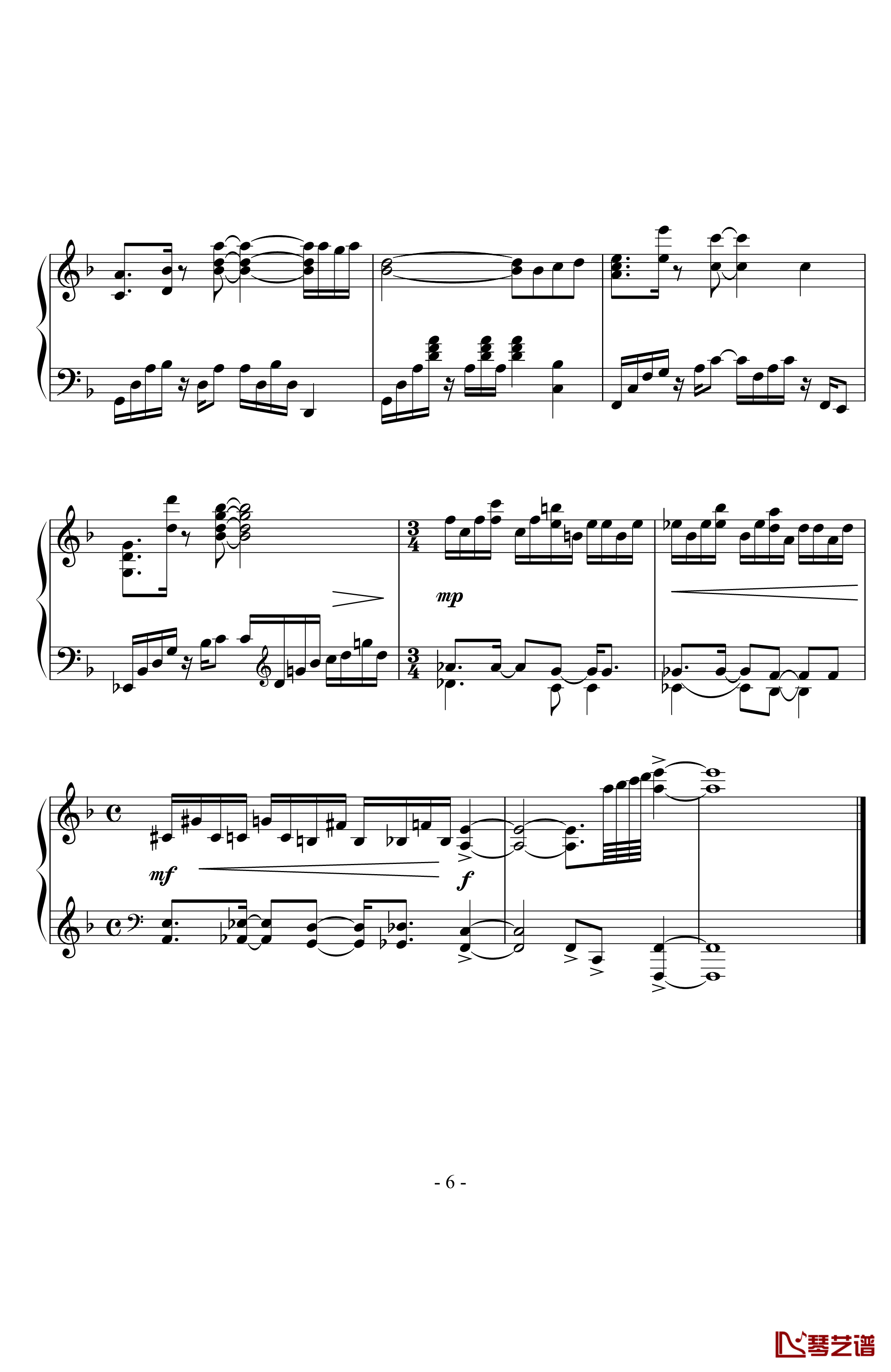 f钢琴谱-solo-松下奈绪6