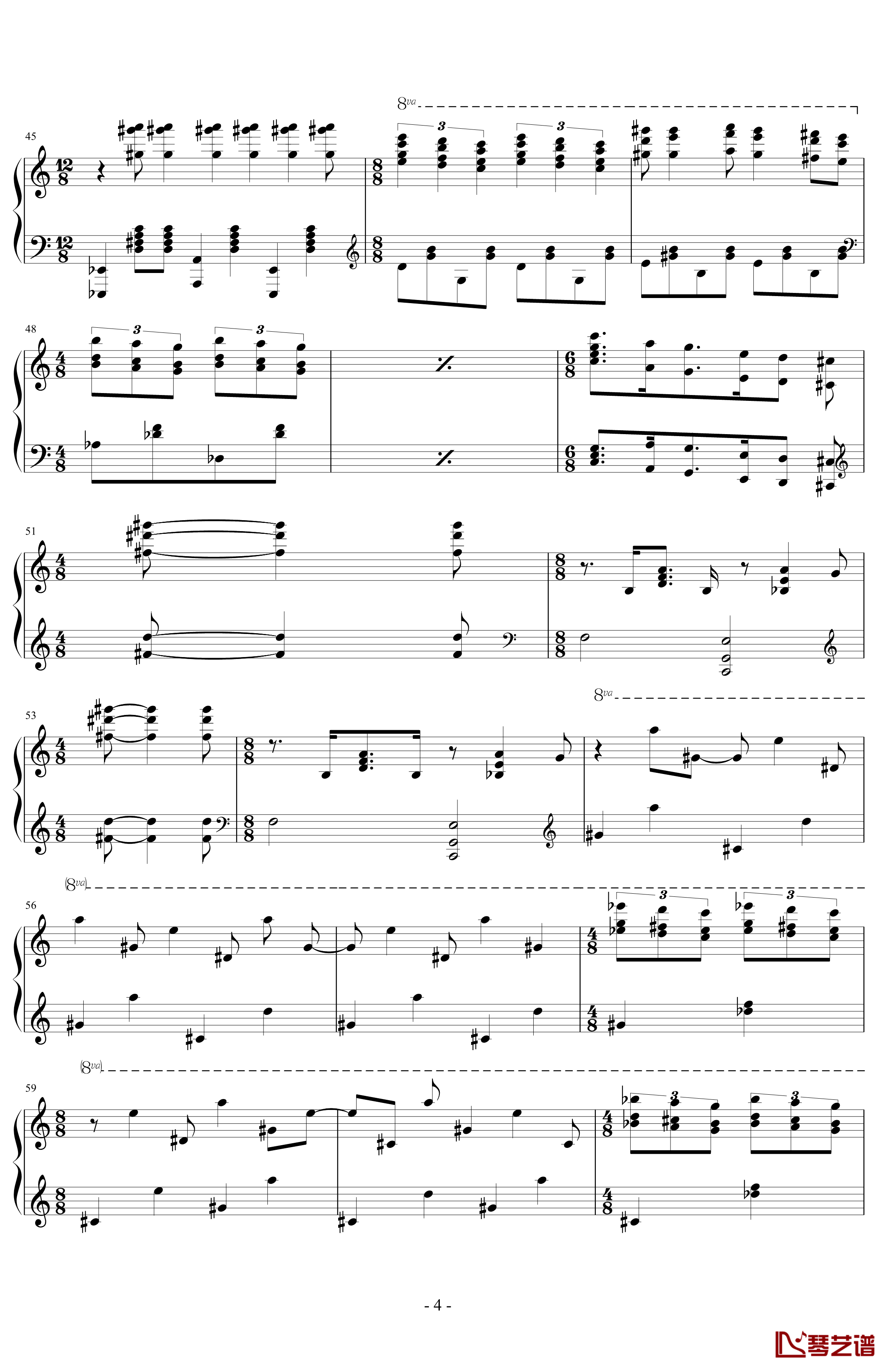 Jazz Sonata钢琴谱-乔治·安太尔-George Antheil-第四钢琴奏鸣曲“爵士”4