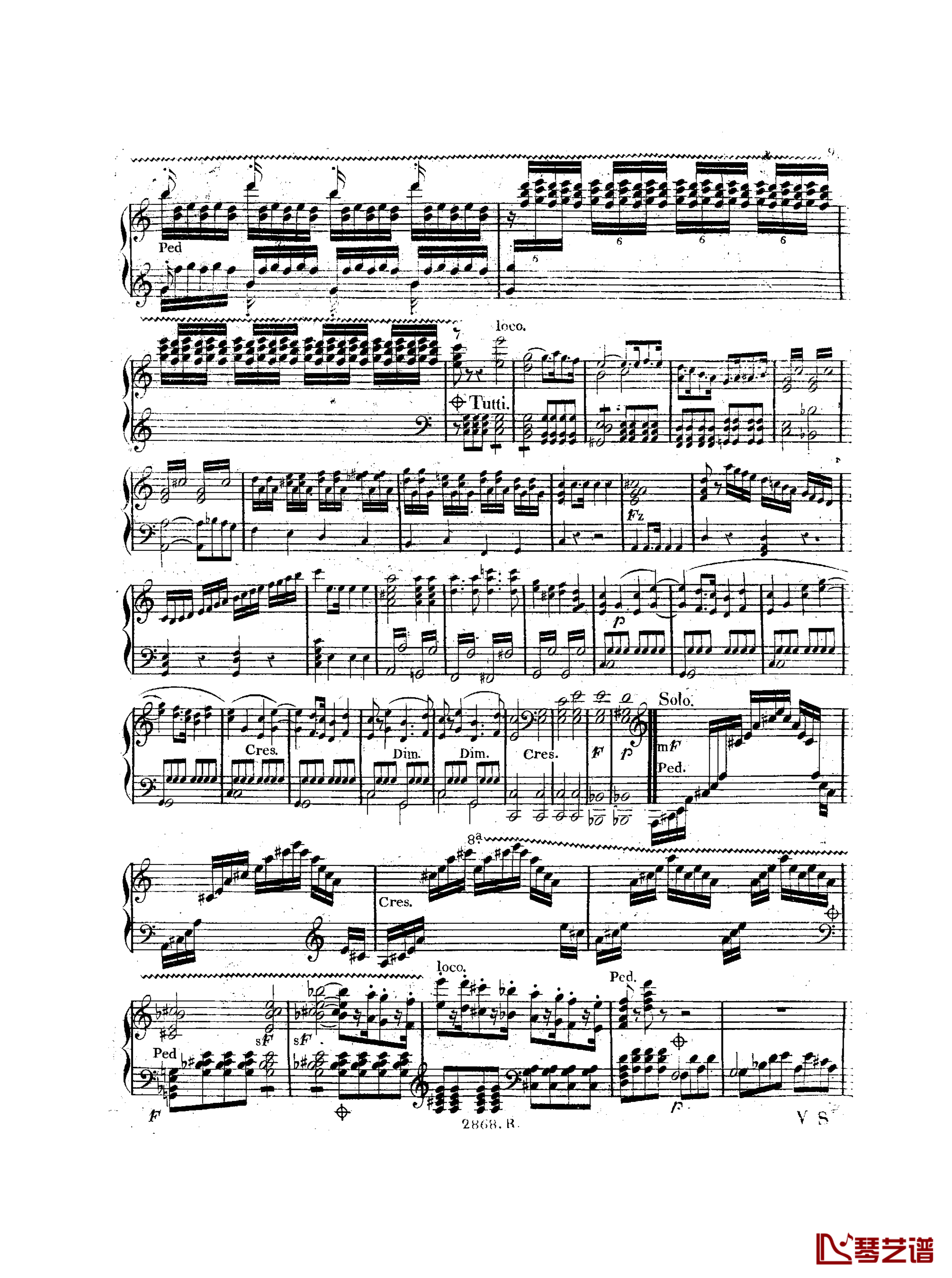 a小调钢琴协奏曲  Op.214钢琴谱-车尔尼-Czerny10