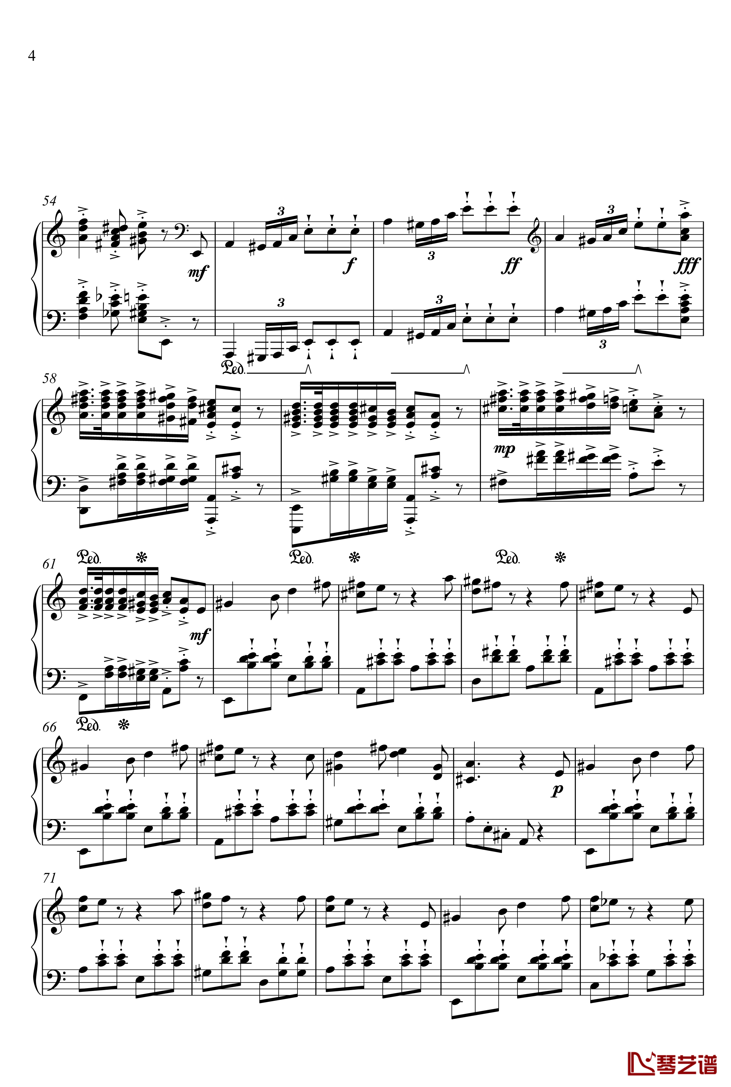 Sonata No. 1 in Am钢琴谱-漆政-Z6 -1st Movement4