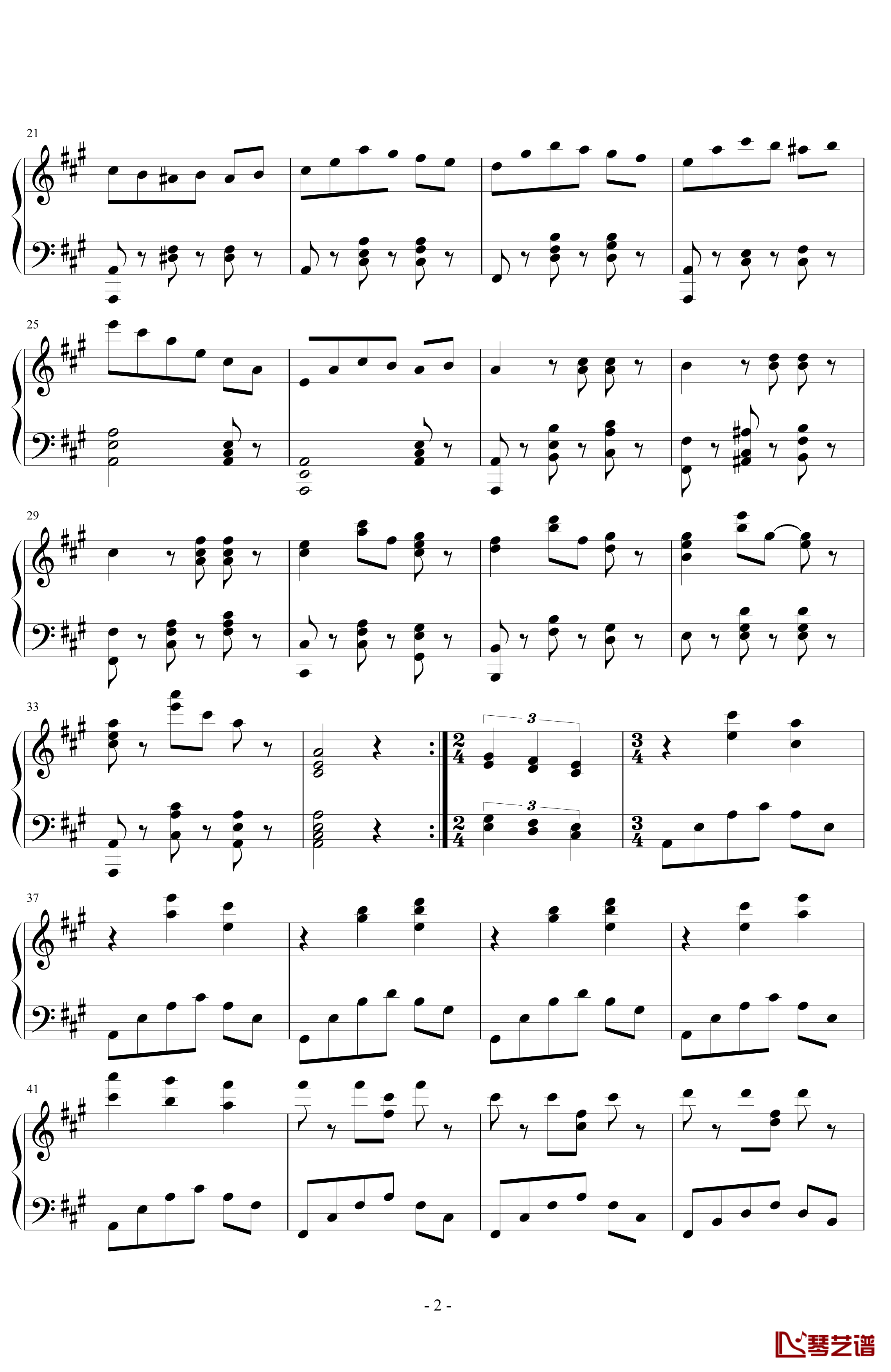 A大调圆舞曲钢琴谱-PARROT1862