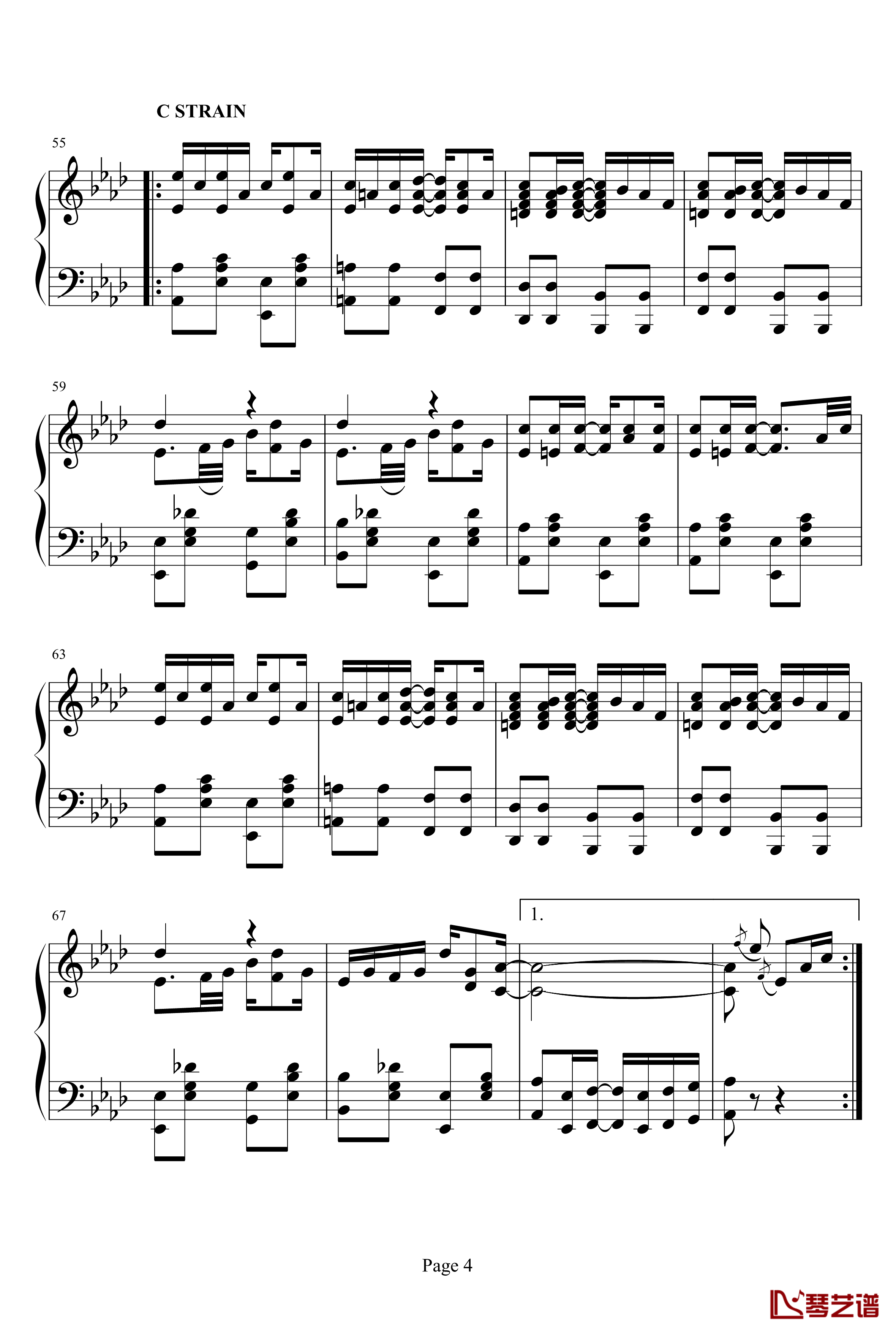 Peacherine Rag钢琴谱-斯科特·乔普林-Scott Joplin-海上钢琴师4