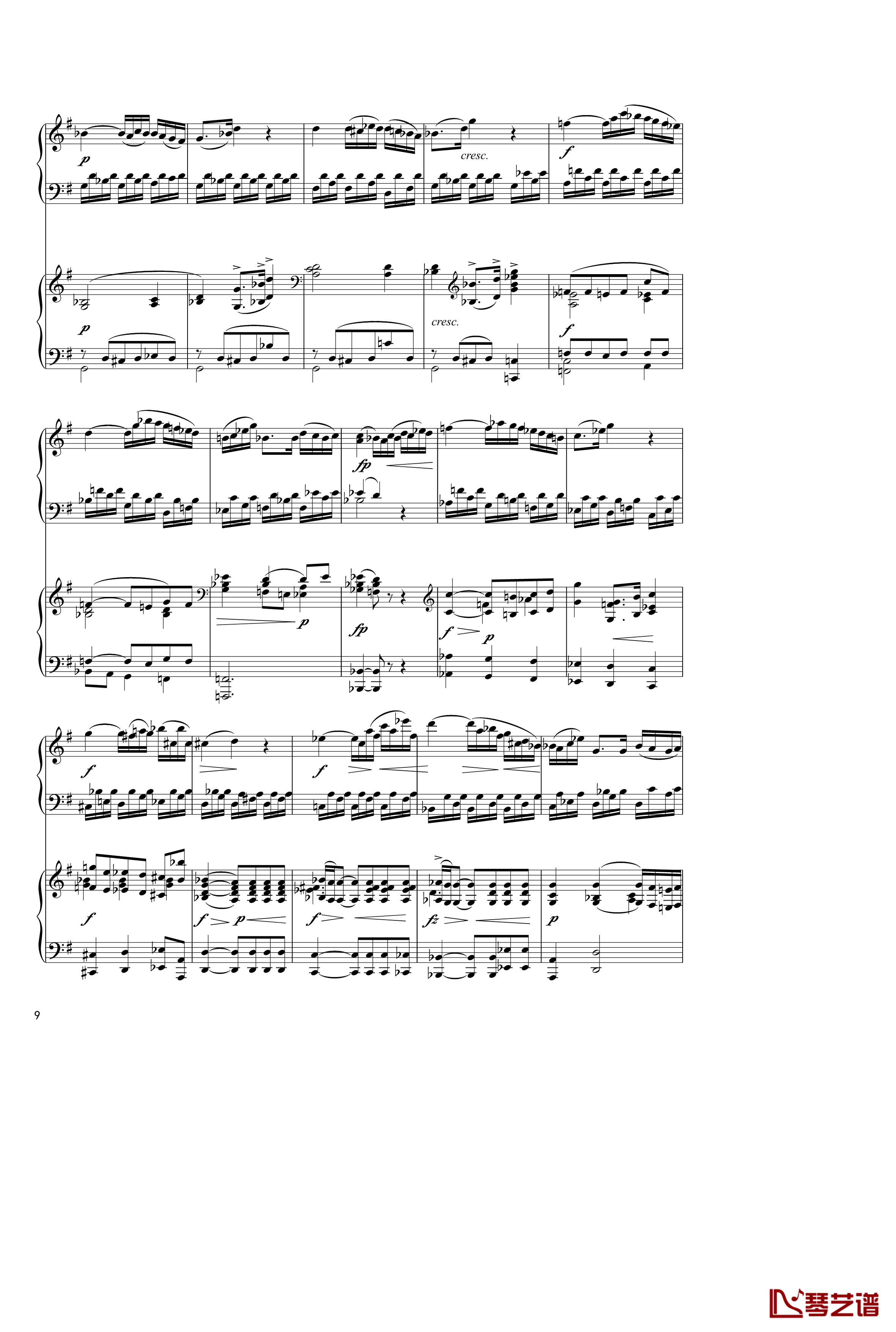 Sonata In C Major, K 545钢琴谱-双钢琴-莫扎特9