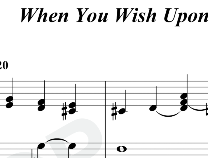 When You Wish Upon A Star钢琴谱-Cliff Edwards