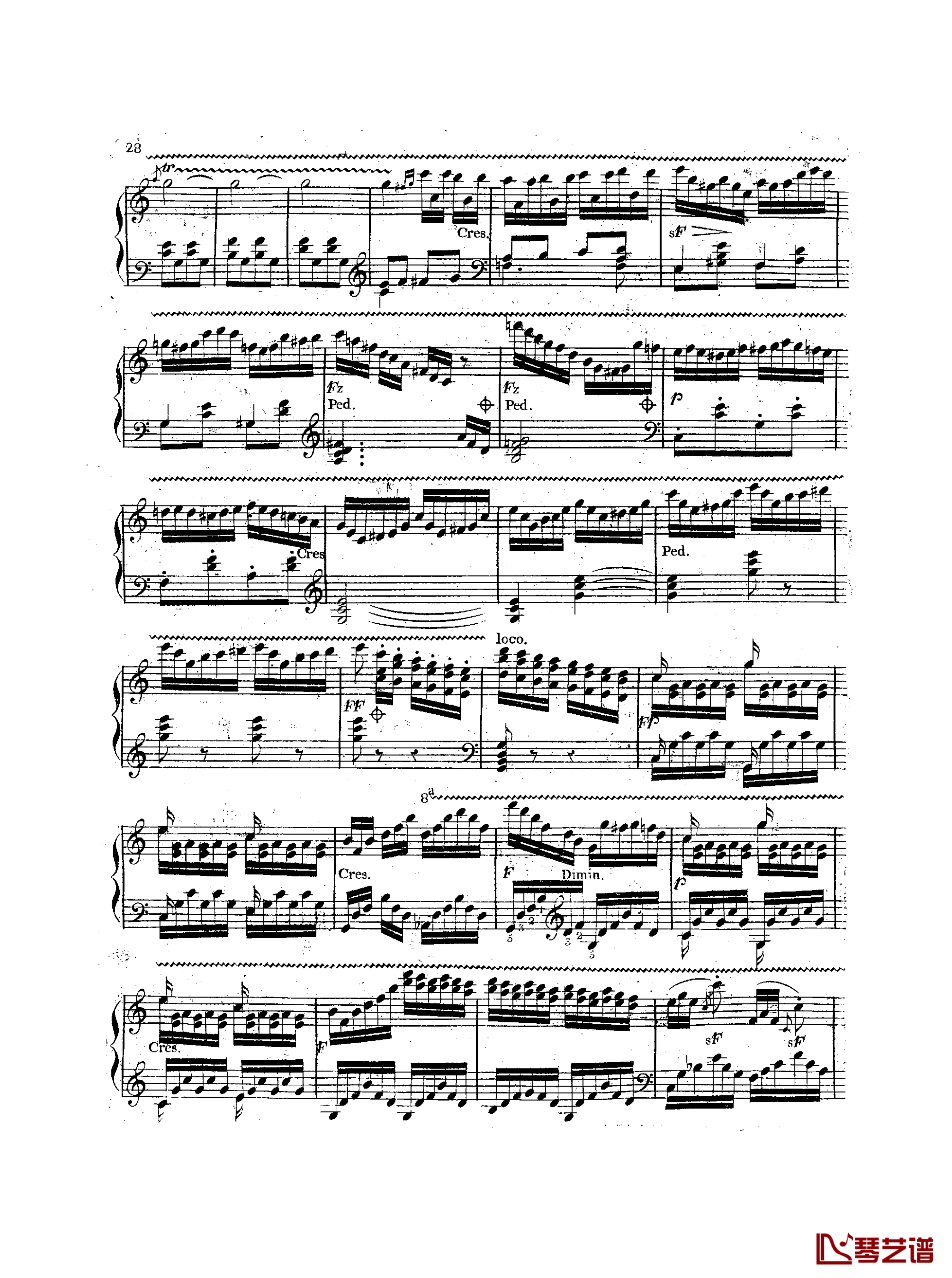 a小调钢琴协奏曲  Op.214钢琴谱-车尔尼-Czerny29