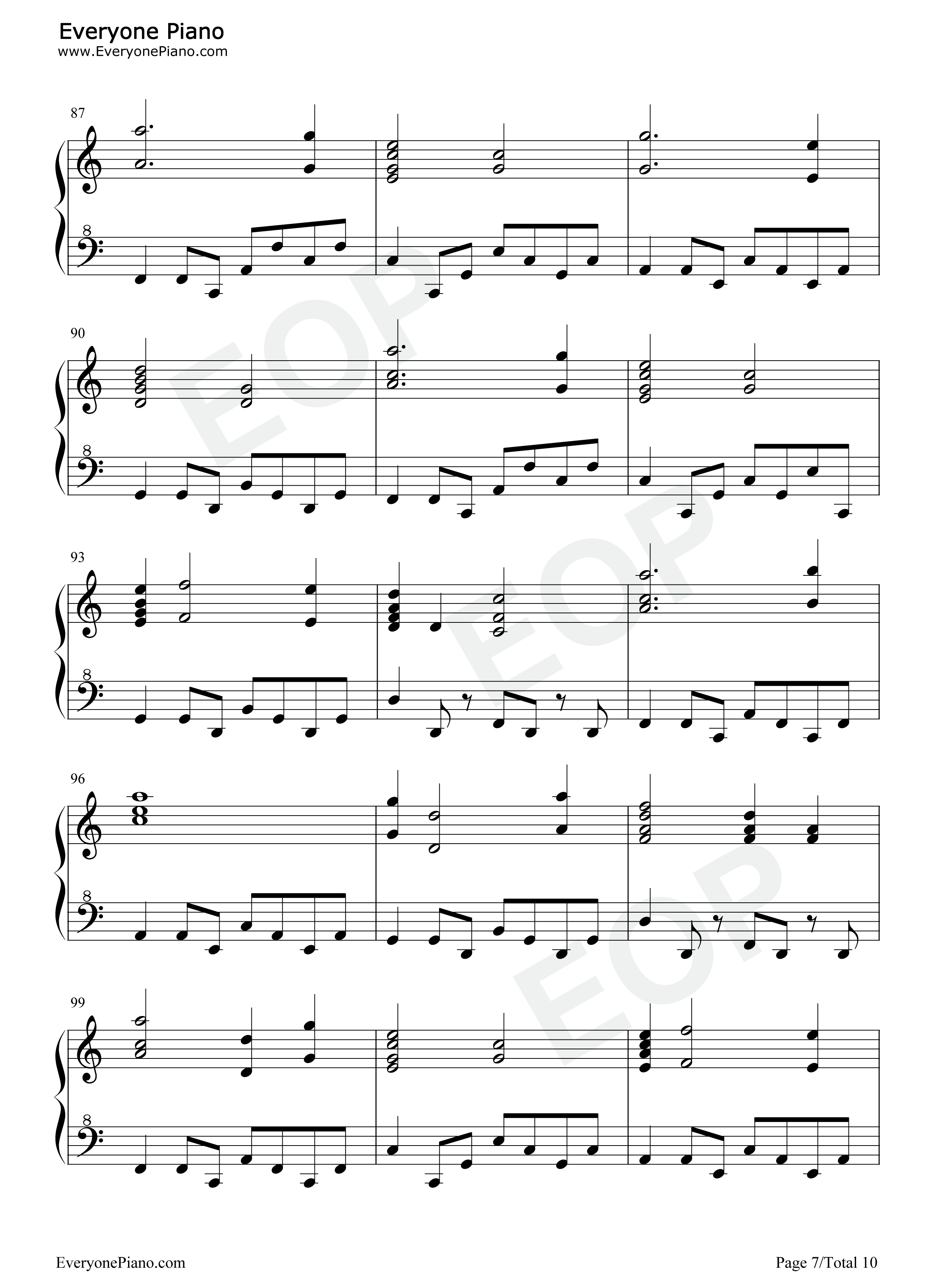 Oogway Ascends-功夫熊猫-原神风物之诗琴谱-原琴谱五线谱预览7
