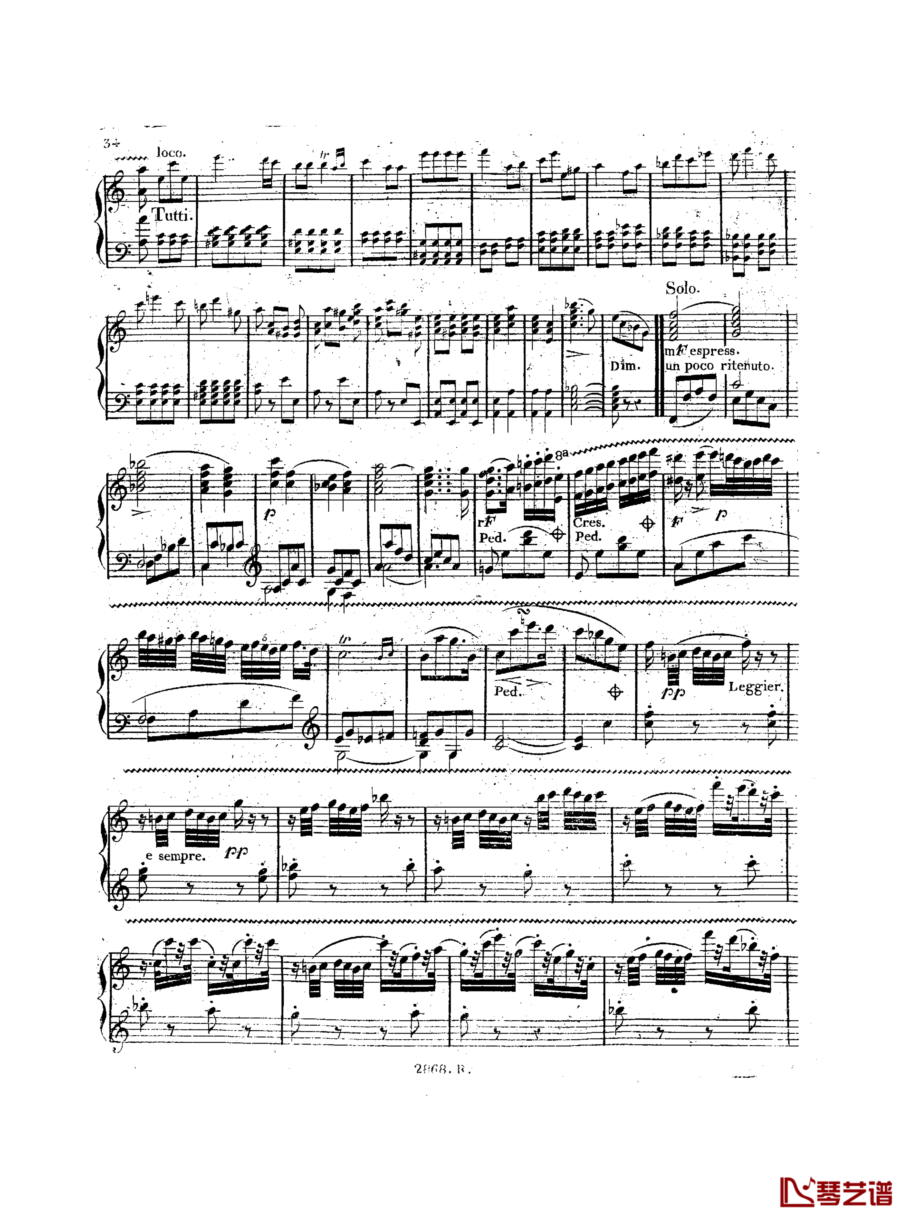a小调钢琴协奏曲  Op.214钢琴谱-车尔尼-Czerny35