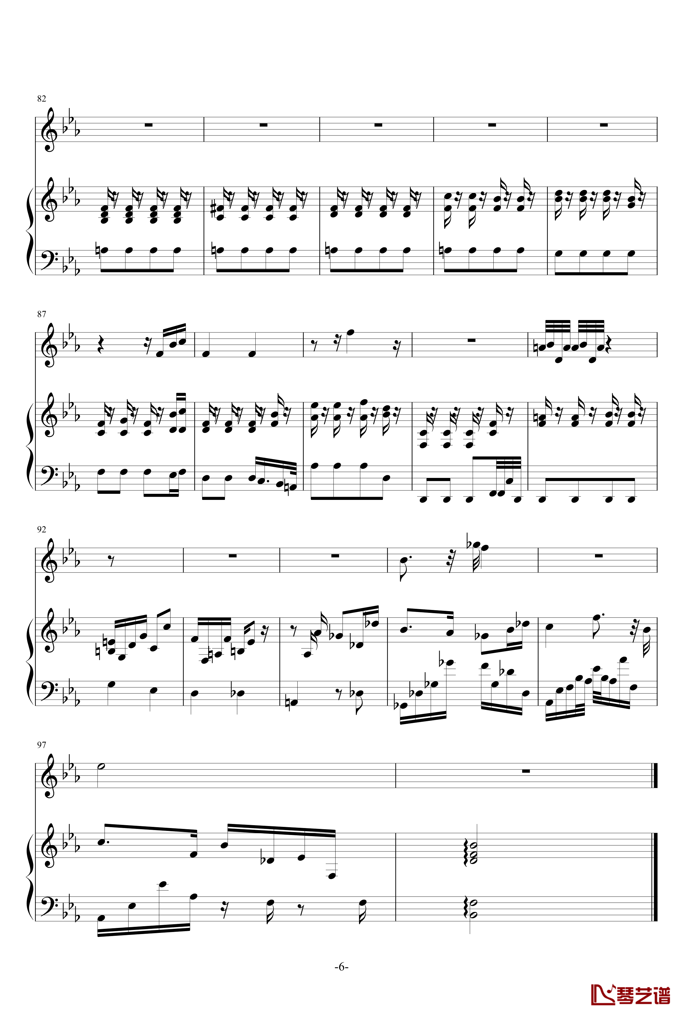 Lady钢琴谱-大橋トリオ6