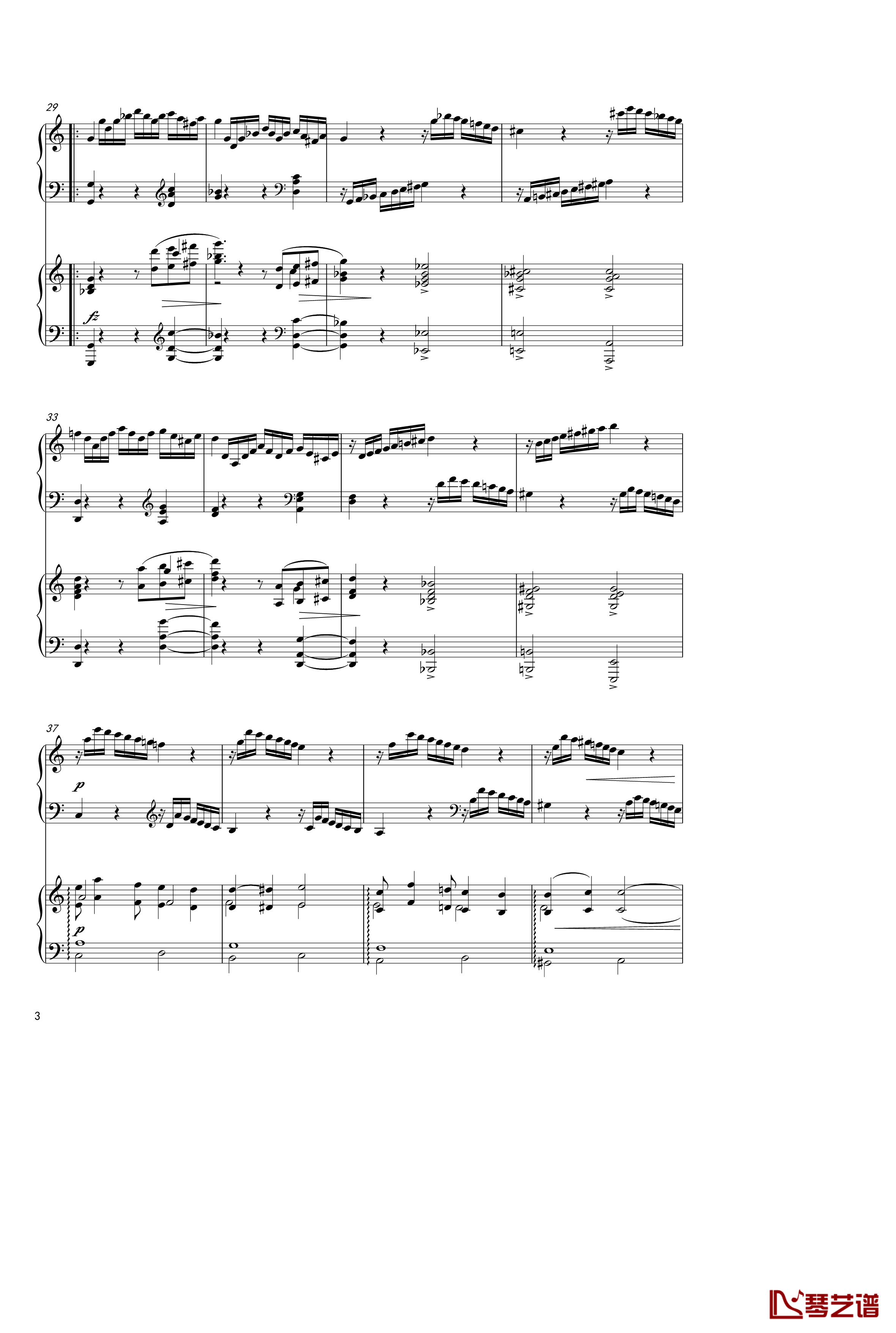 Sonata In C Major, K 545钢琴谱-双钢琴-莫扎特3
