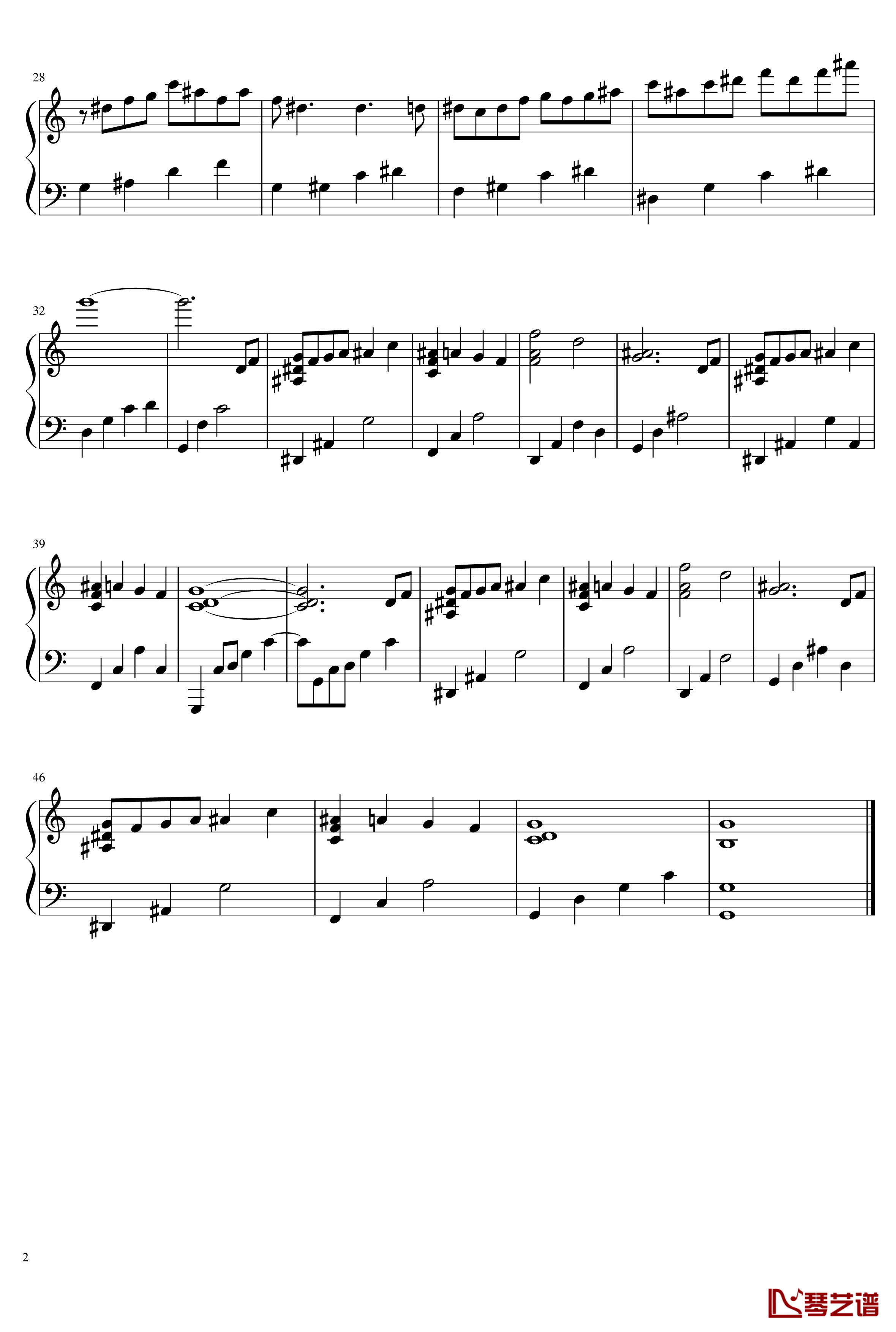 小溪之歌钢琴谱-钢琴块22