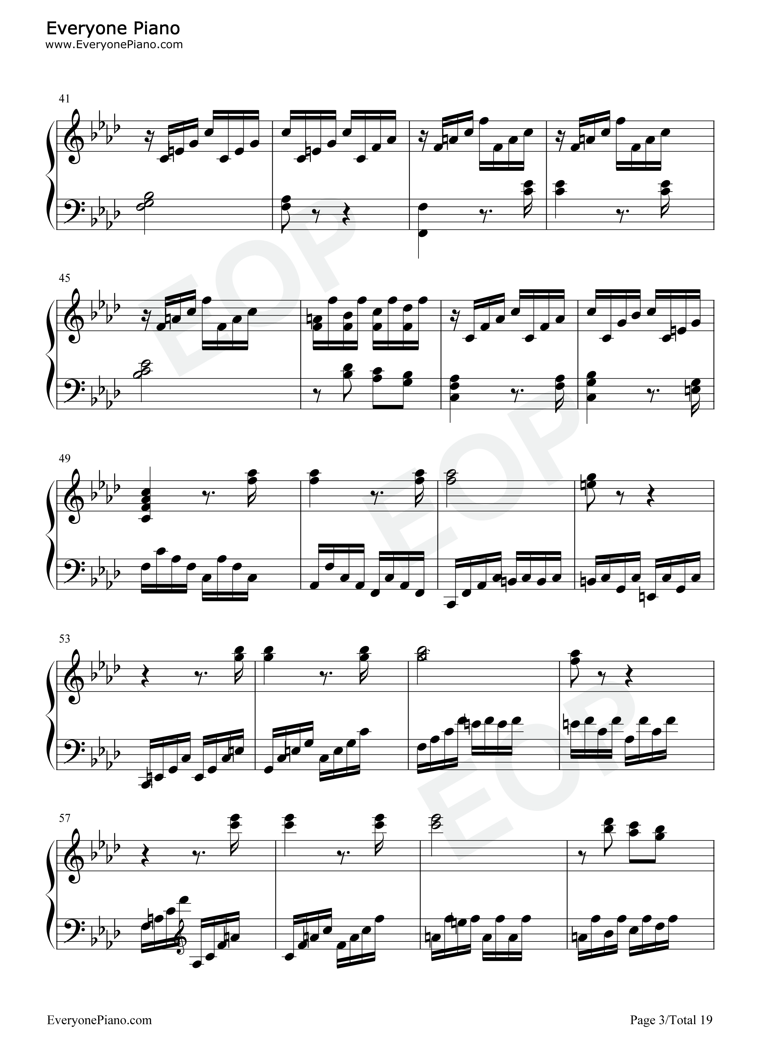 热情奏鸣曲第3乐章-第23钢琴奏鸣曲-贝多芬五线谱预览3
