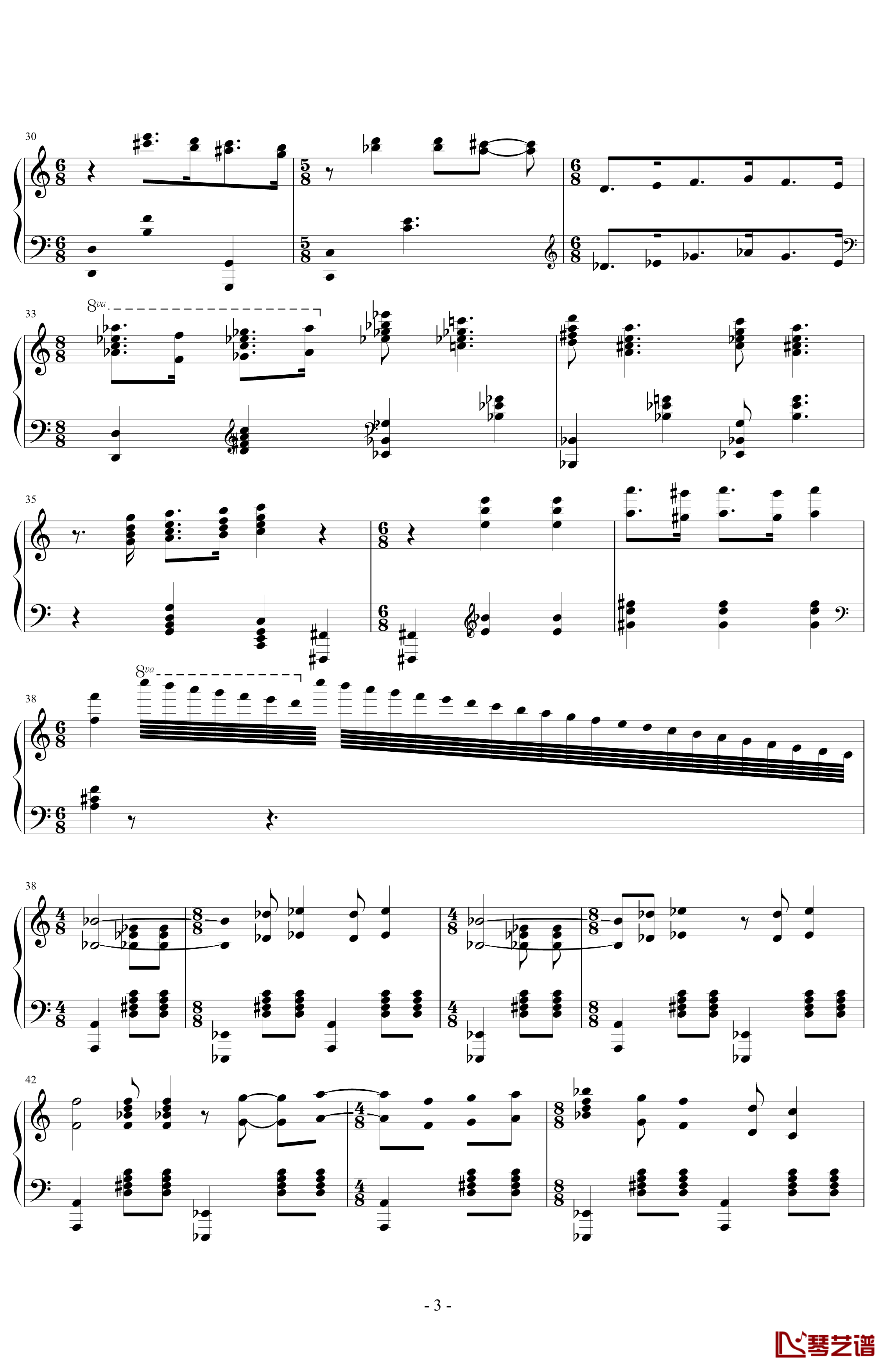 Jazz Sonata钢琴谱-乔治·安太尔-George Antheil-第四钢琴奏鸣曲“爵士”3
