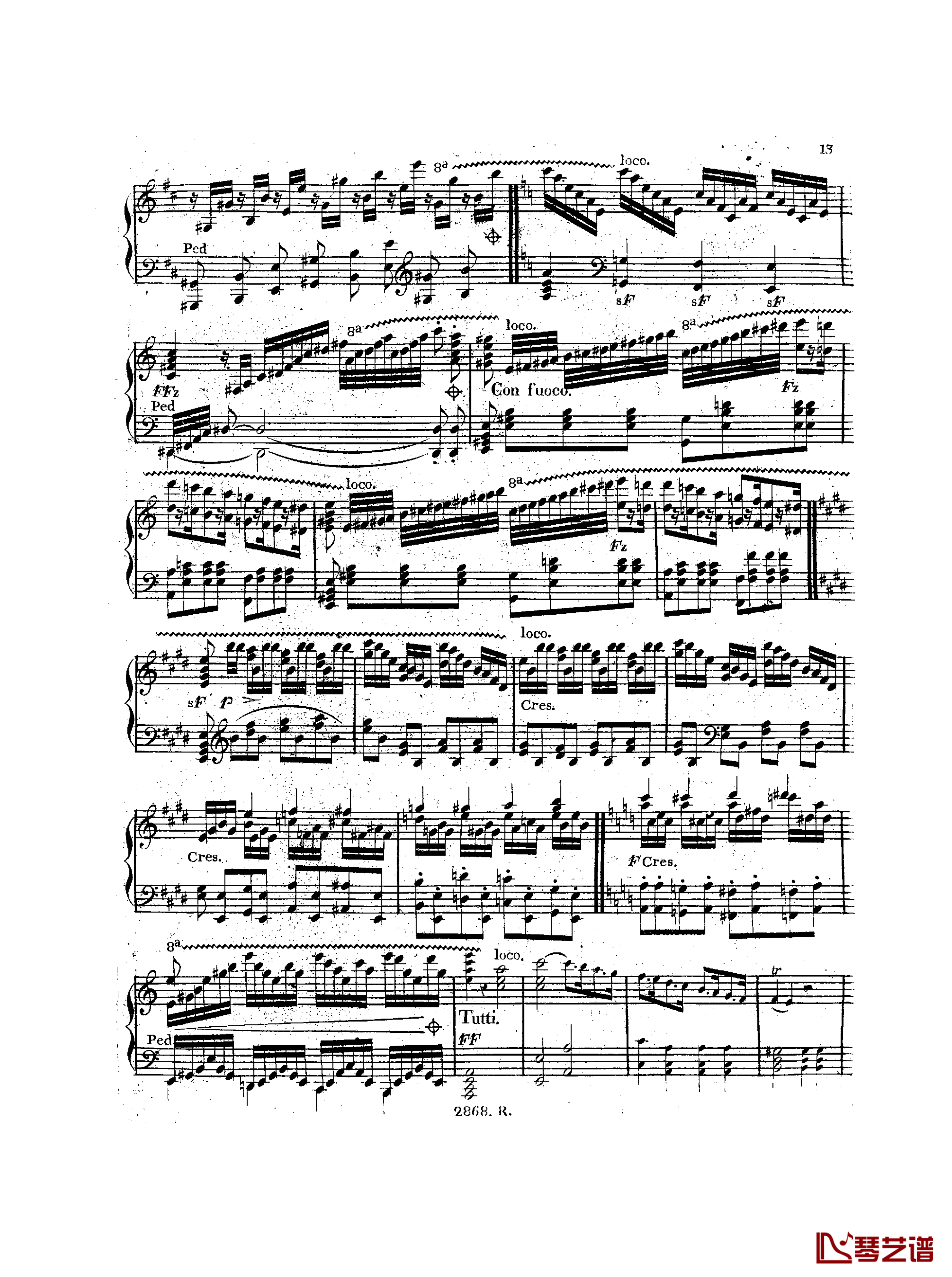 a小调钢琴协奏曲  Op.214钢琴谱-车尔尼-Czerny14