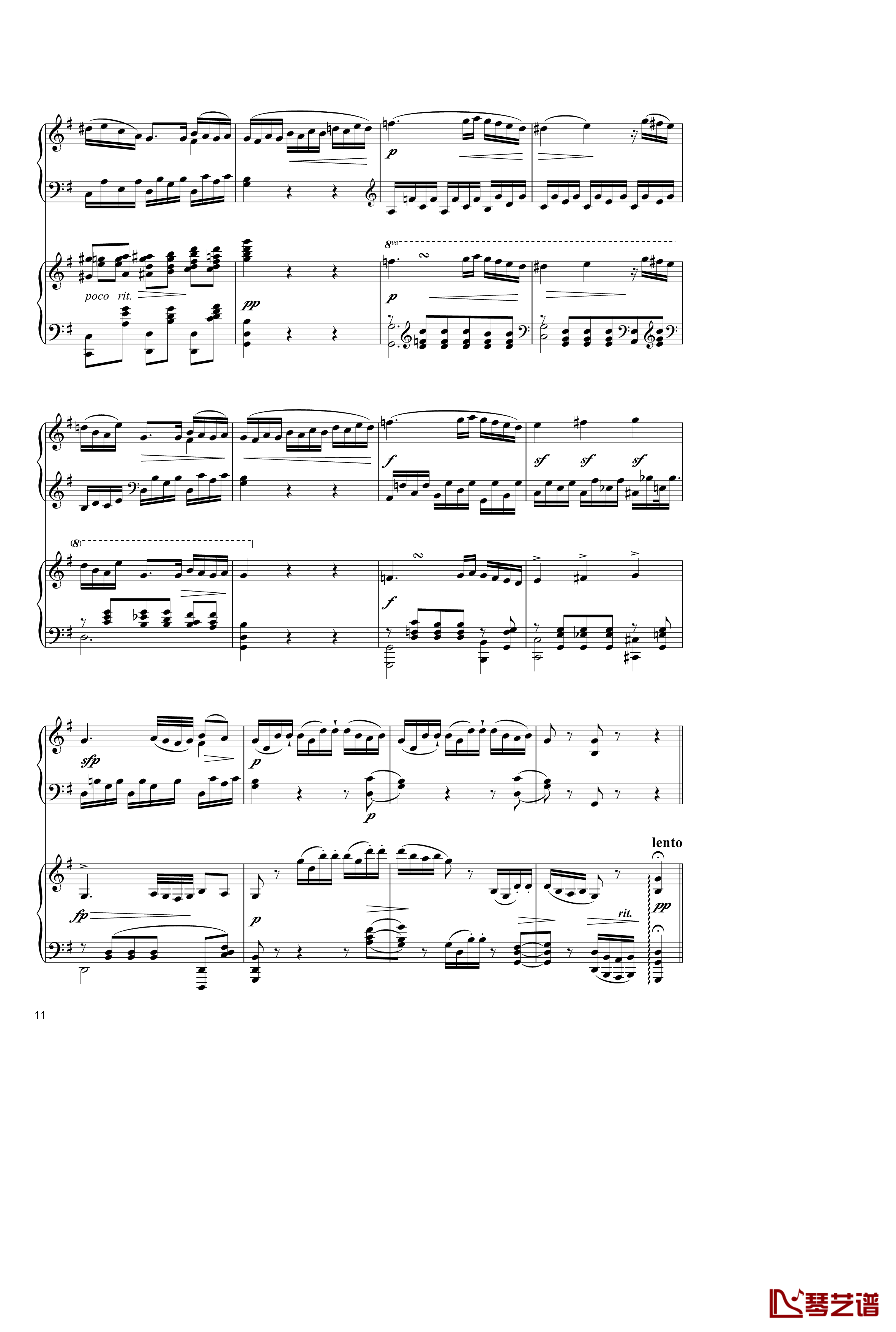 Sonata In C Major, K 545钢琴谱-双钢琴-莫扎特11