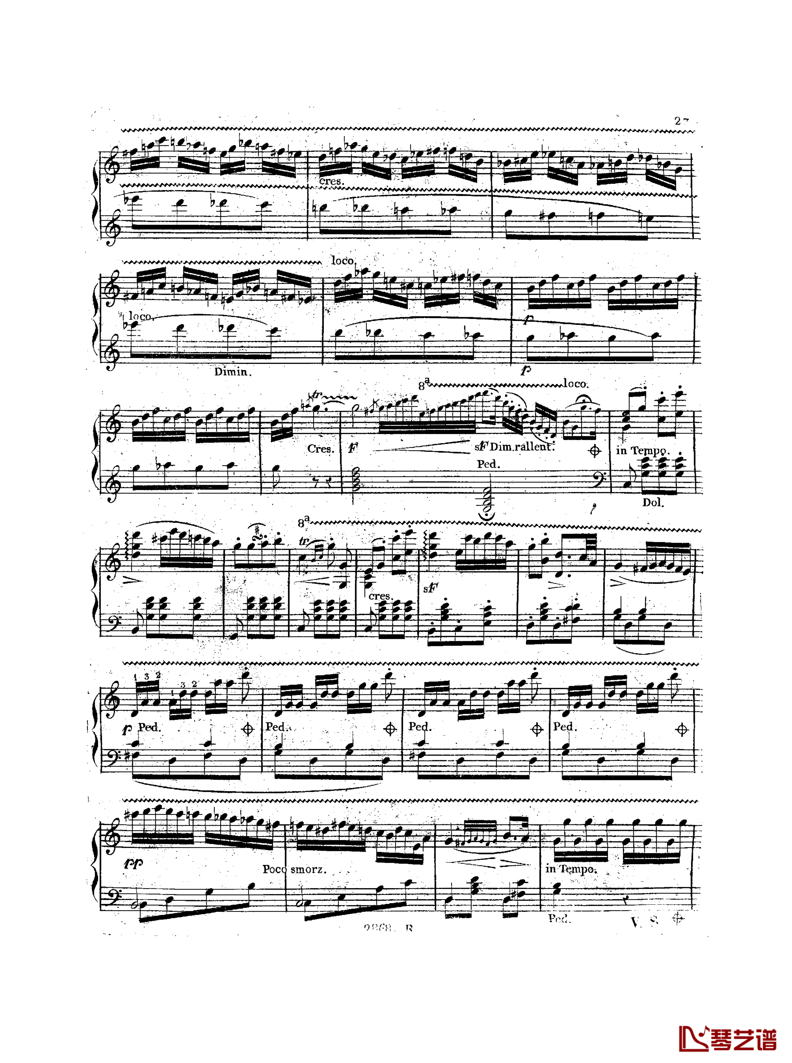 a小调钢琴协奏曲  Op.214钢琴谱-车尔尼-Czerny28