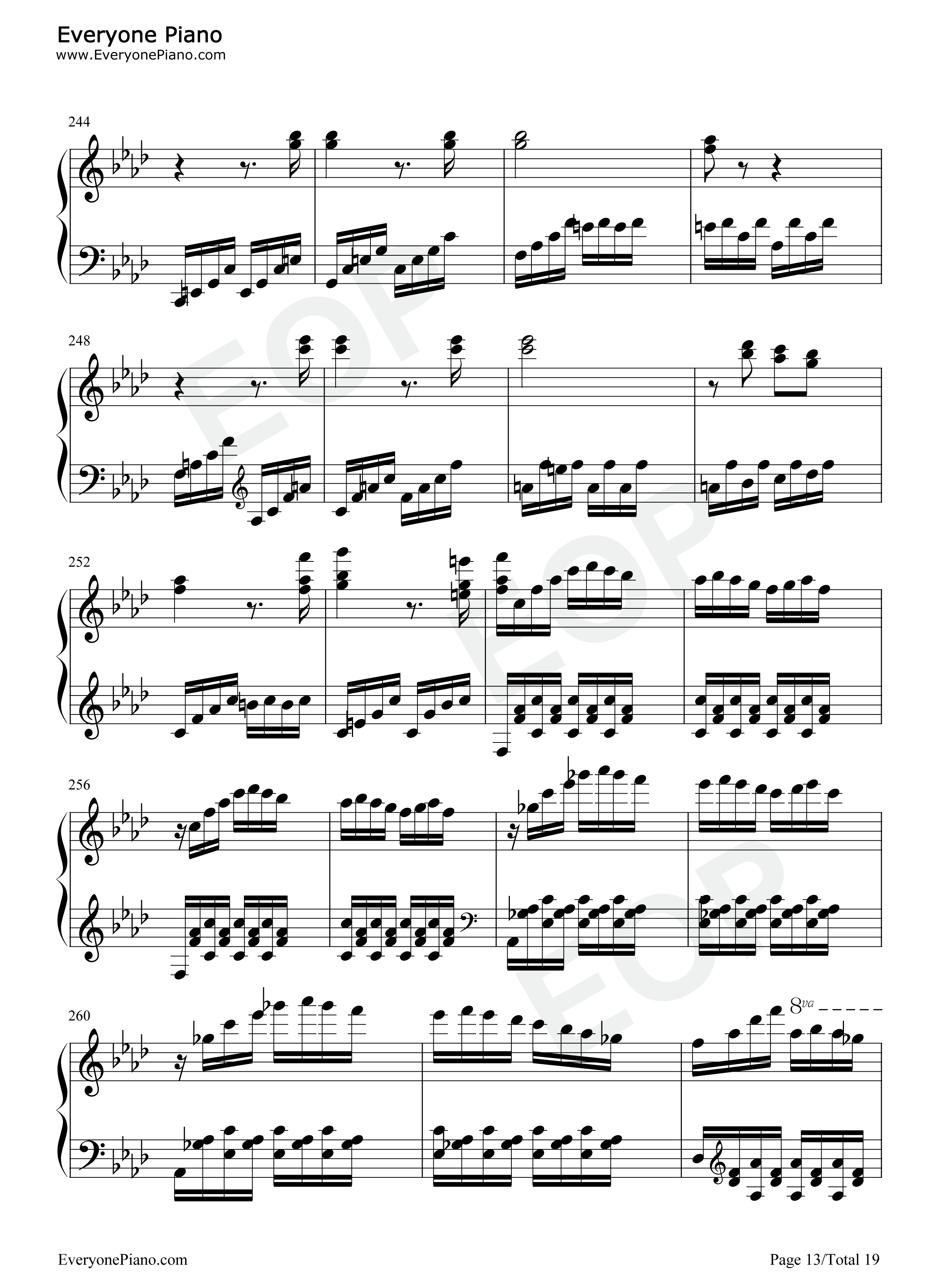热情奏鸣曲第3乐章-第23钢琴奏鸣曲-贝多芬五线谱预览13