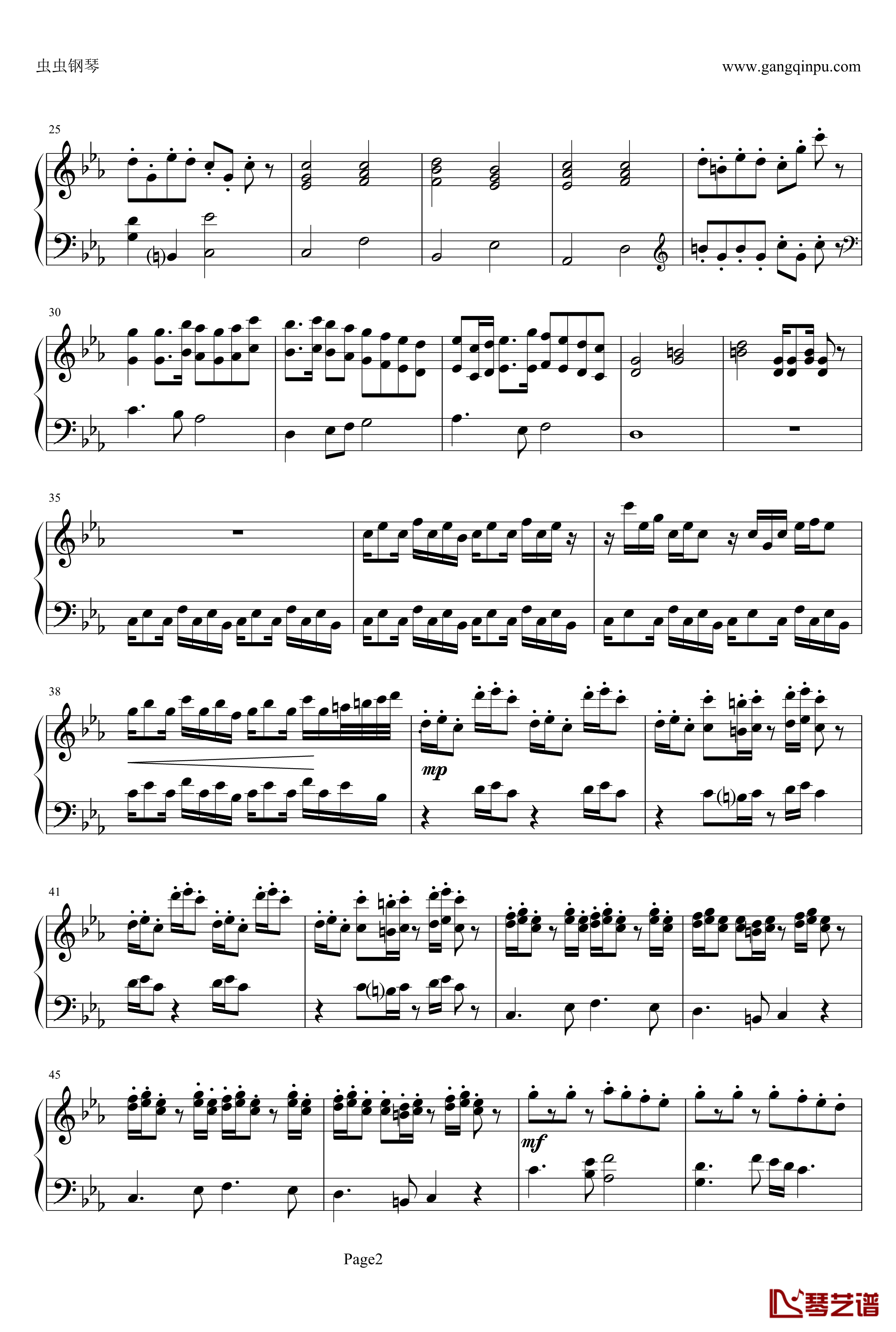 克罗地亚狂想曲弦乐钢琴谱-马克西姆-Maksim·Mrvica2