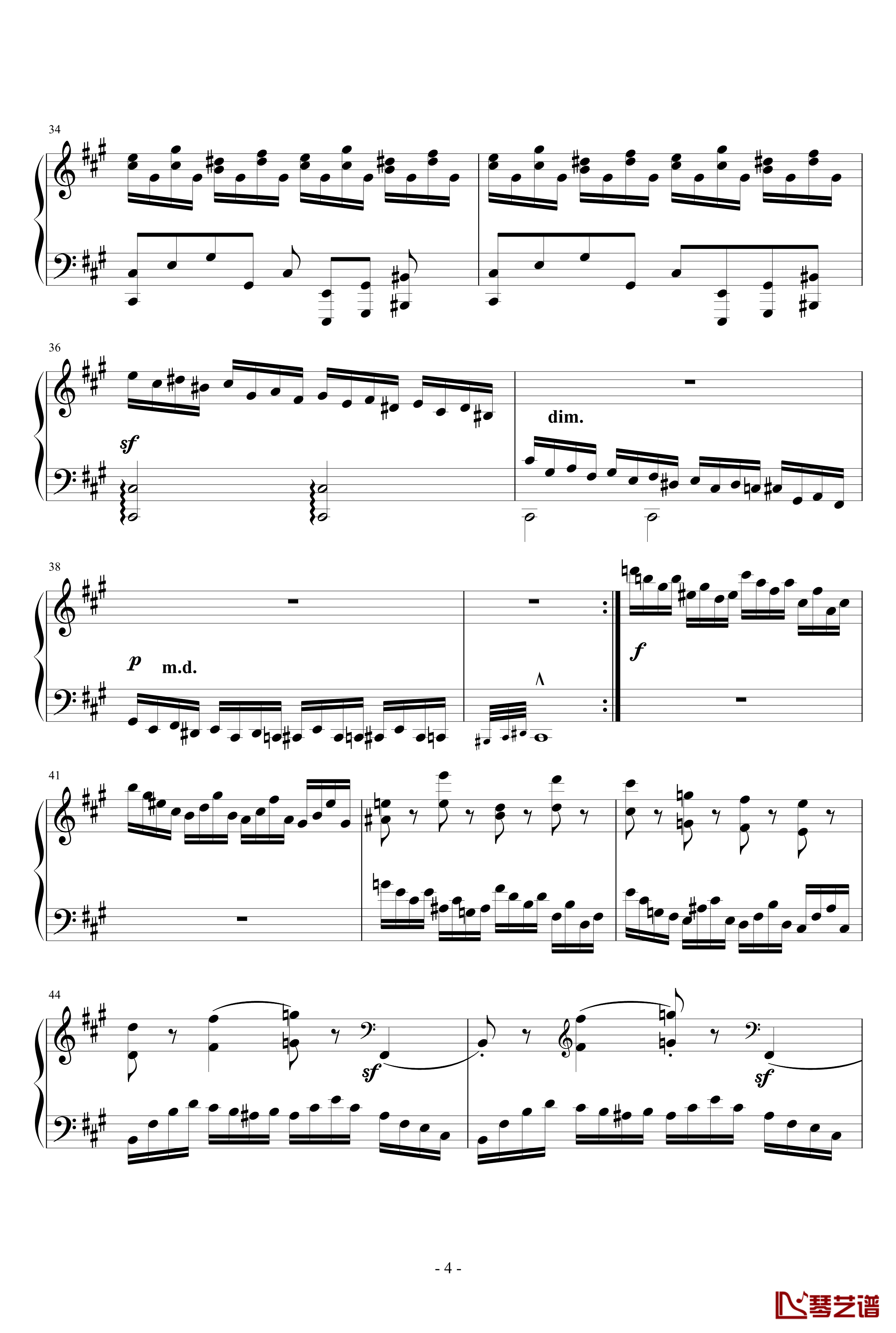 Sonata in the Style of Domenico Scarlatti钢琴谱-车尔尼-Czerny4