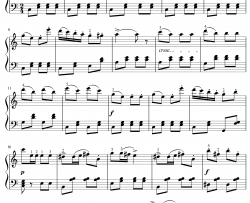 土耳其进行曲钢琴谱-钢琴版-贝多芬-beethoven-附指法-Op.113,No.4
