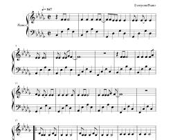Chandelier钢琴谱-Sia