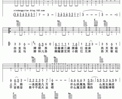 白龙马ukulele四线谱简谱