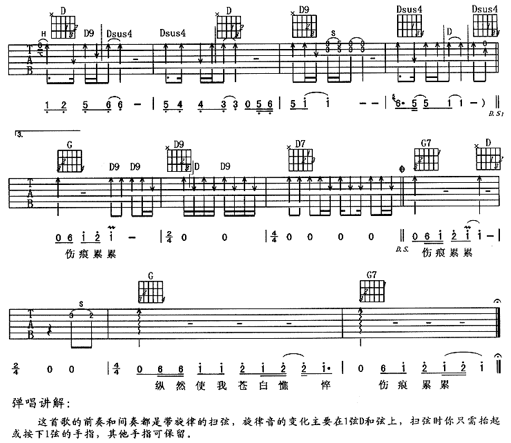 执着[D调经典]吉他谱-91吉他谱