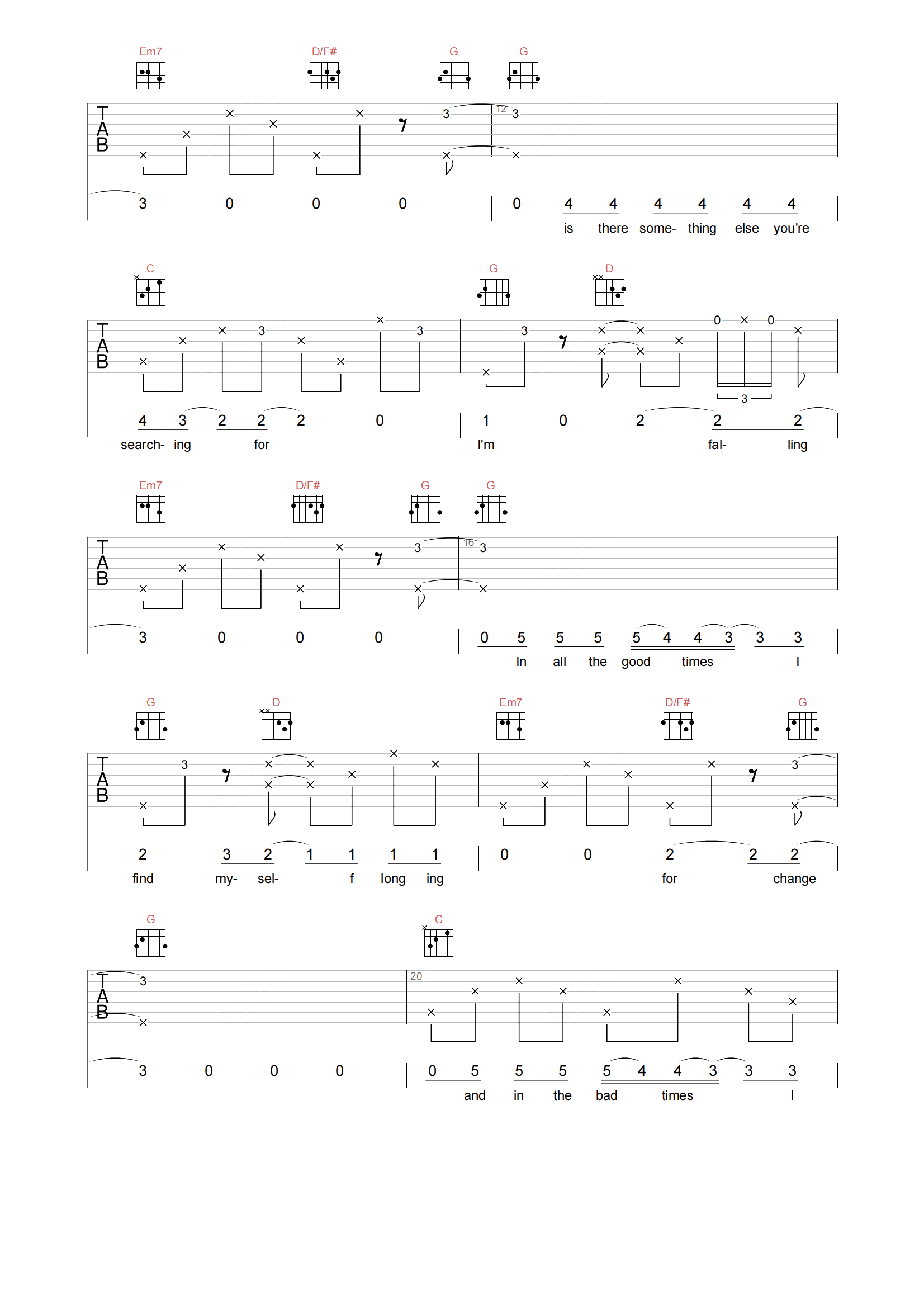 SHALLOW吉他谱-LADY GAGA-G调原版弹唱谱-附PDF下载