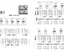 筷子兄弟《老男孩》吉他谱(降B调)-Guitar Music Score