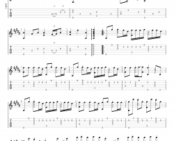 《下山》吉他谱-吉他指弹伴奏谱-高清原版六线谱