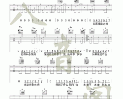 蒋蒋《当真》吉他谱(A调)-Guitar Music Score
