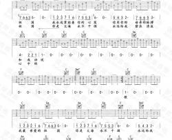 王菲《我和我的祖国》吉他谱(C调)-Guitar Music Score