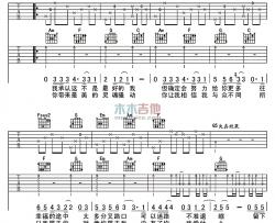 飞轮海《留下来》吉他谱-Guitar Music Score