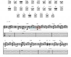 陶喆《流沙》吉他谱-Guitar Music Score