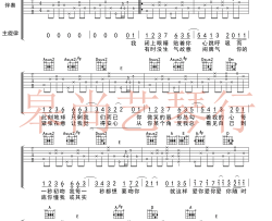 陈芳语《爱你》吉他谱(A调)-Guitar Music Score
