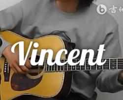 Vincent吉他谱_英文歌曲_G调弹唱谱_吉他教学视频
