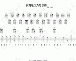 张磊《寂寞是因为思念谁》吉他谱(C调)-Guitar Music Score