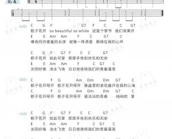 何炅《栀子花开》尤克里里谱-Ukulele Music Score